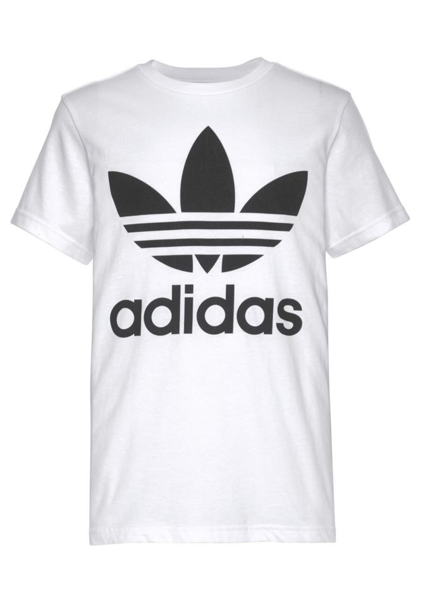 ADIDAS ORIGINALS Marškinėliai 'Trefoil'  balta / juoda