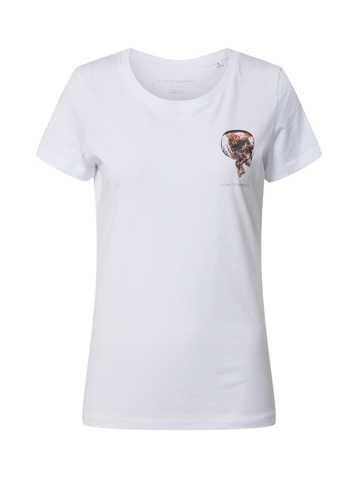 EINSTEIN & NEWTON Marškinėliai 'Goldskull Chest T-Shirt'  auksas / balta