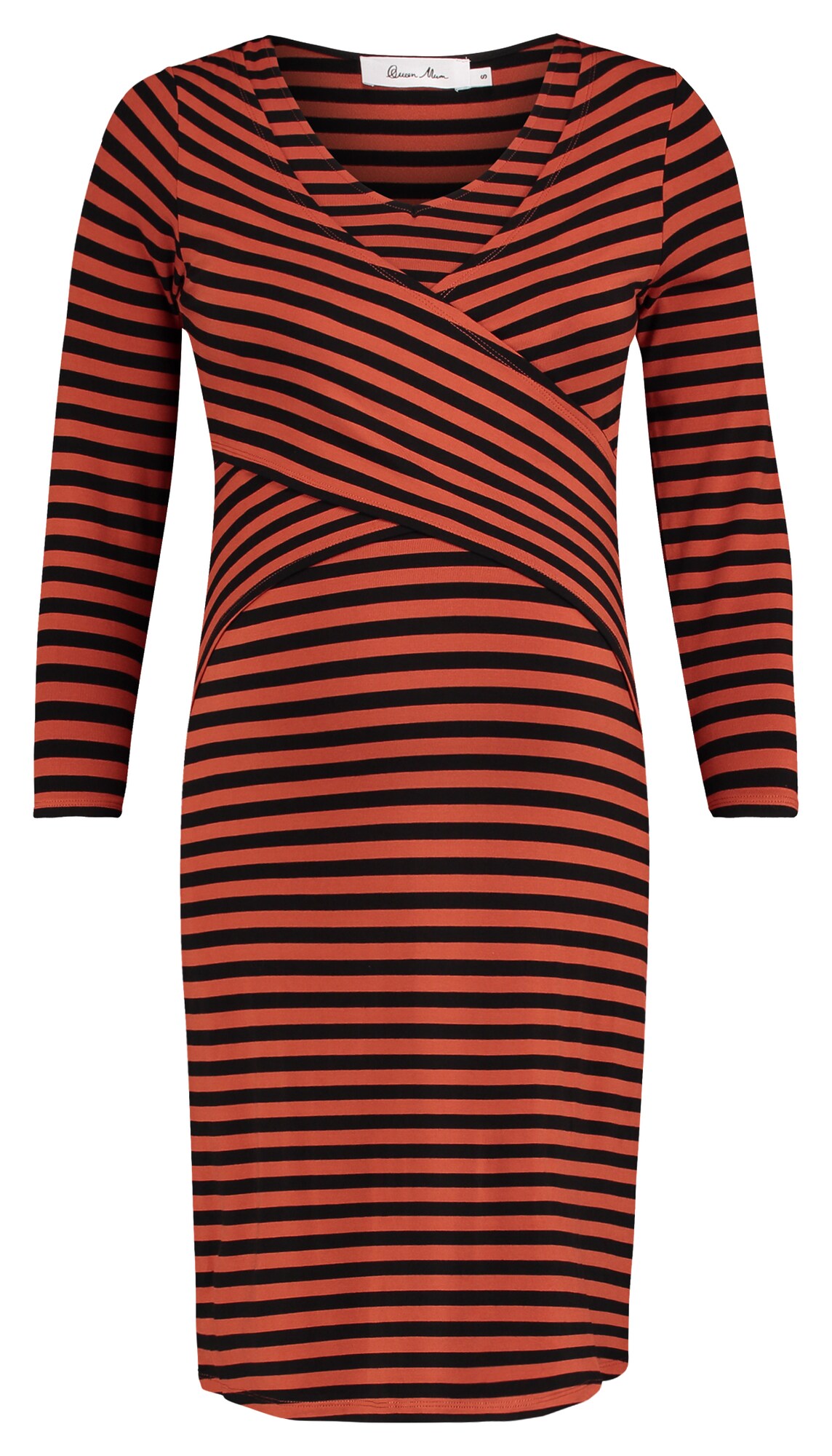 Queen Mum Dames Jurk Roestbruin Zwart queen mum kopen in de aanbieding