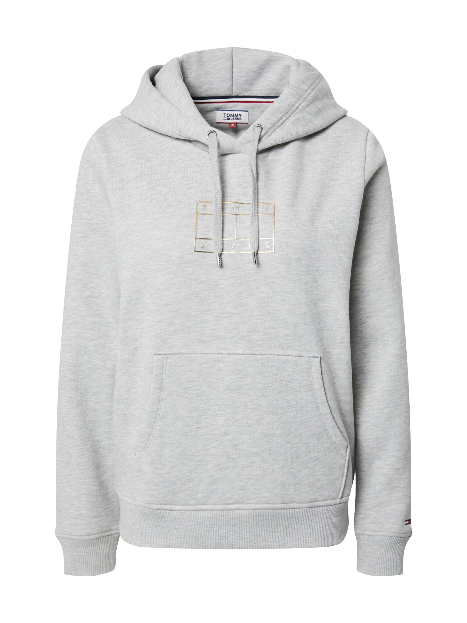Tommy Jeans Megztinis be užsegimo 'Essential'  margai pilka / auksas