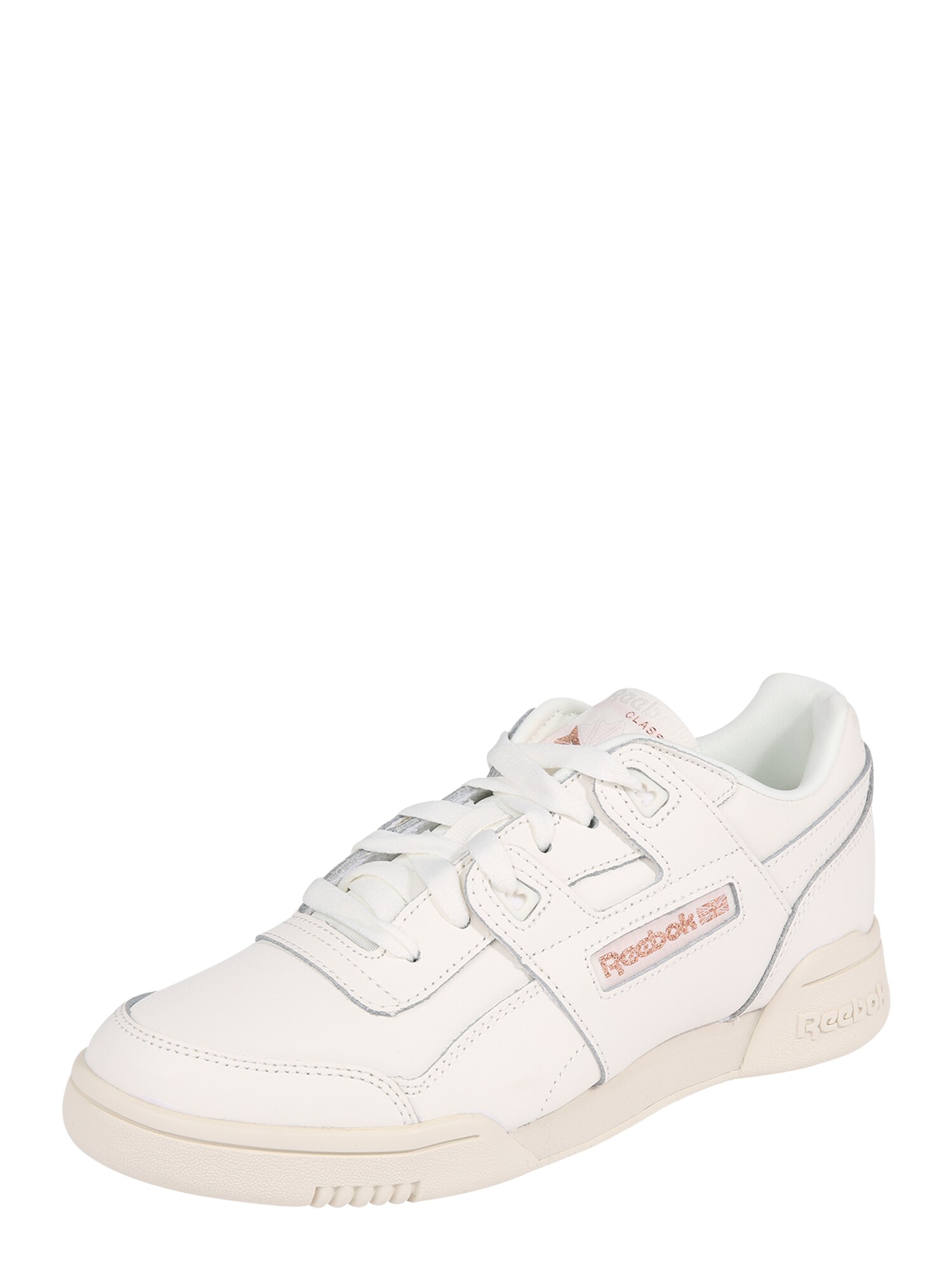 Reebok Classic Dames Sneakers Laag Workout Plus Zilver Wit reebok classic kopen in de aanbieding