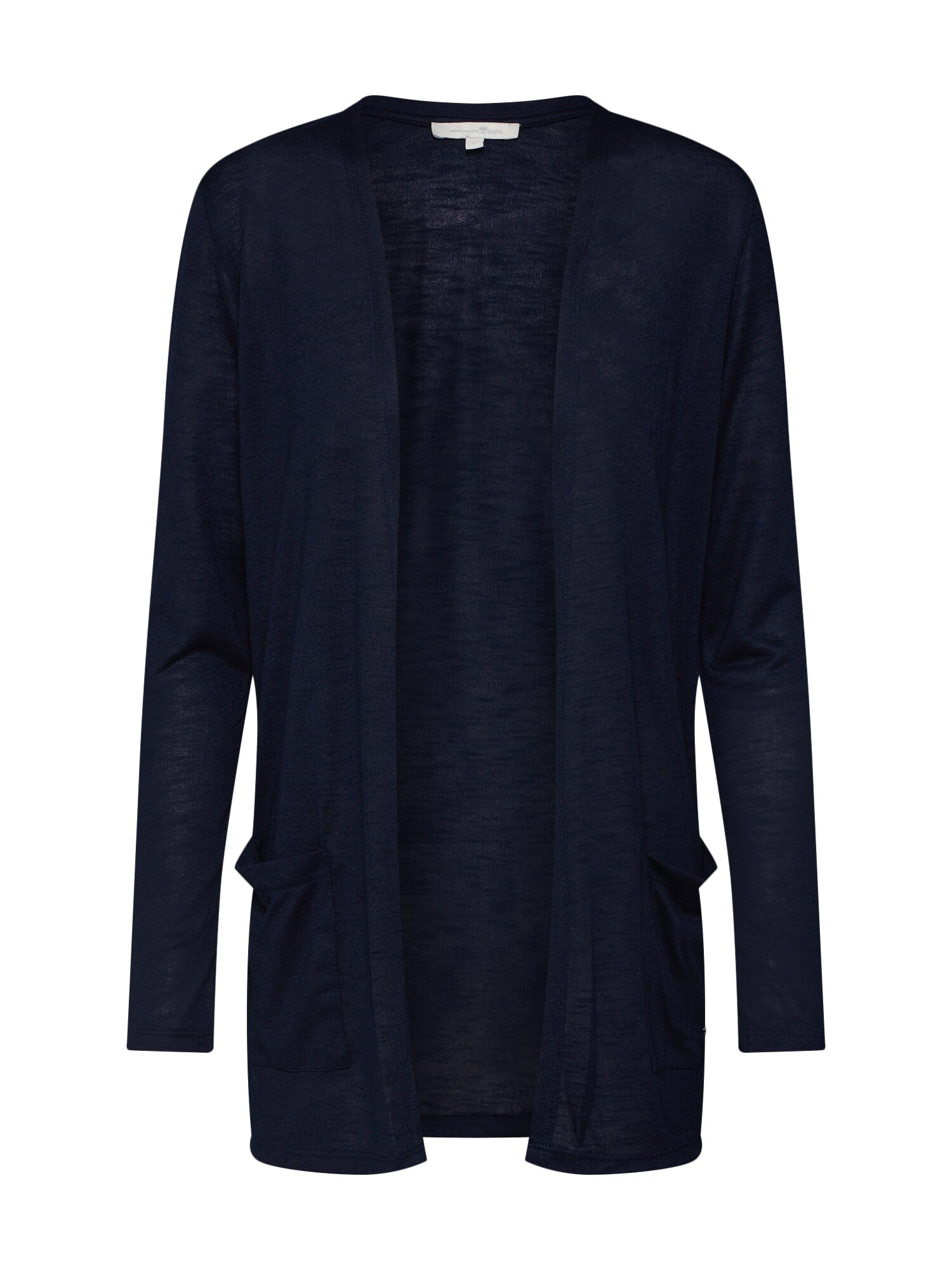 Tom Tailor Denim Dames Gebreid Vest Donkerblauw tom tailor denim kopen in de aanbieding