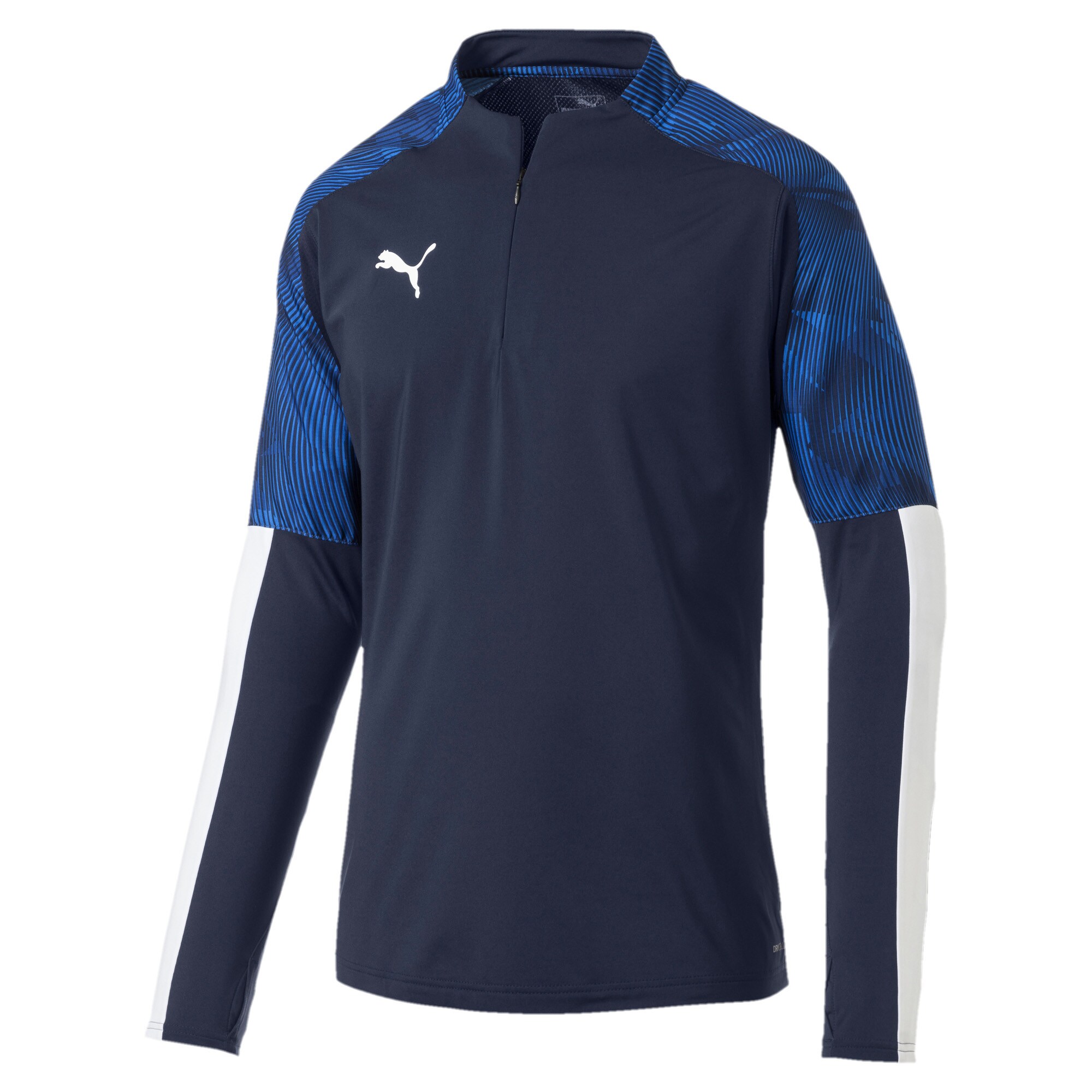 Puma Heren Sportsweatshirt Cup Blauw Donkerblauw Wit puma kopen in de aanbieding