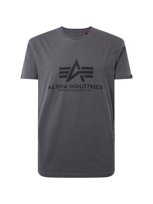 ALPHA INDUSTRIES Camiseta  gris oscuro / negro