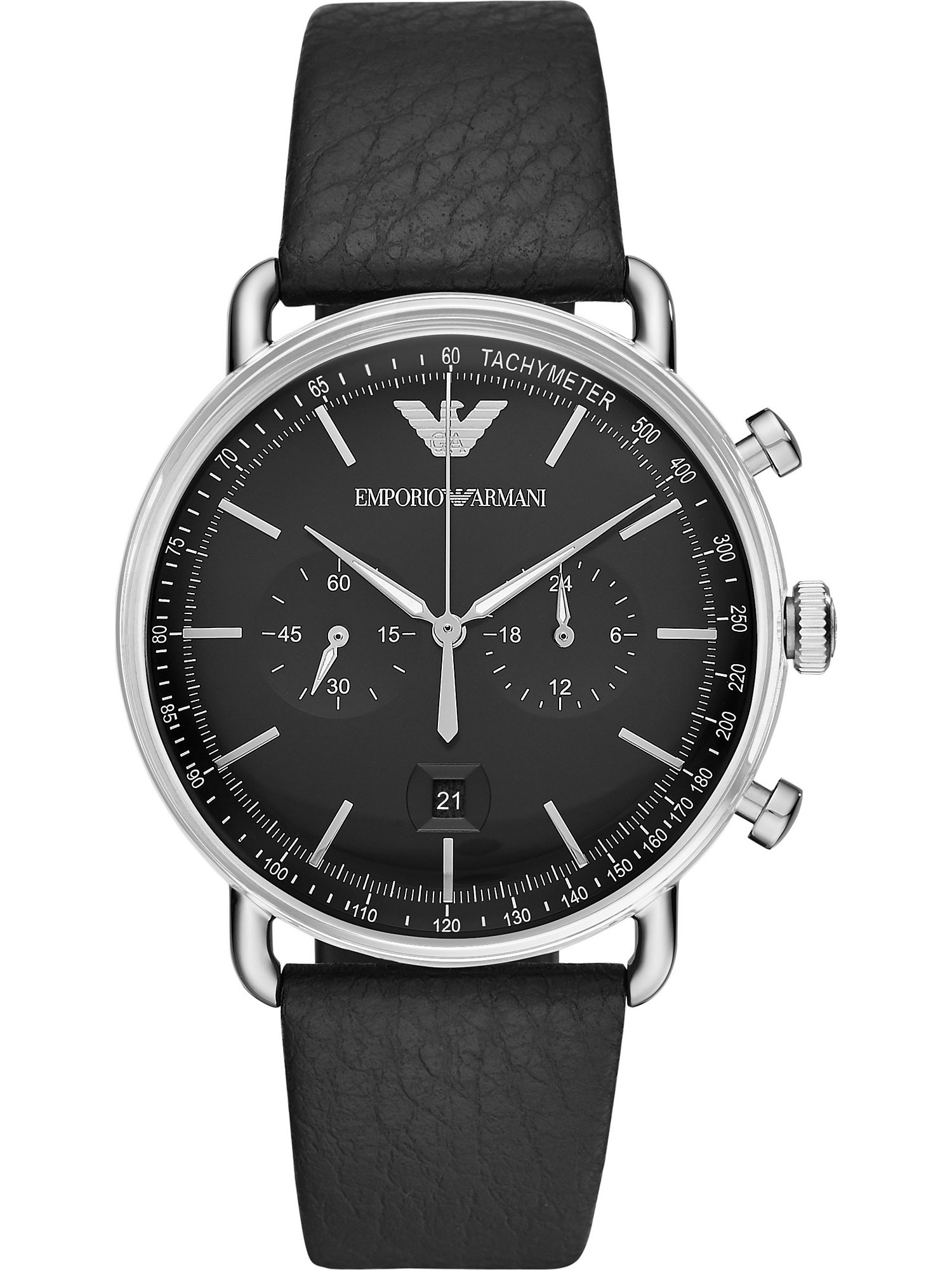 Emporio Armani Ceas analogic  negru / argintiu