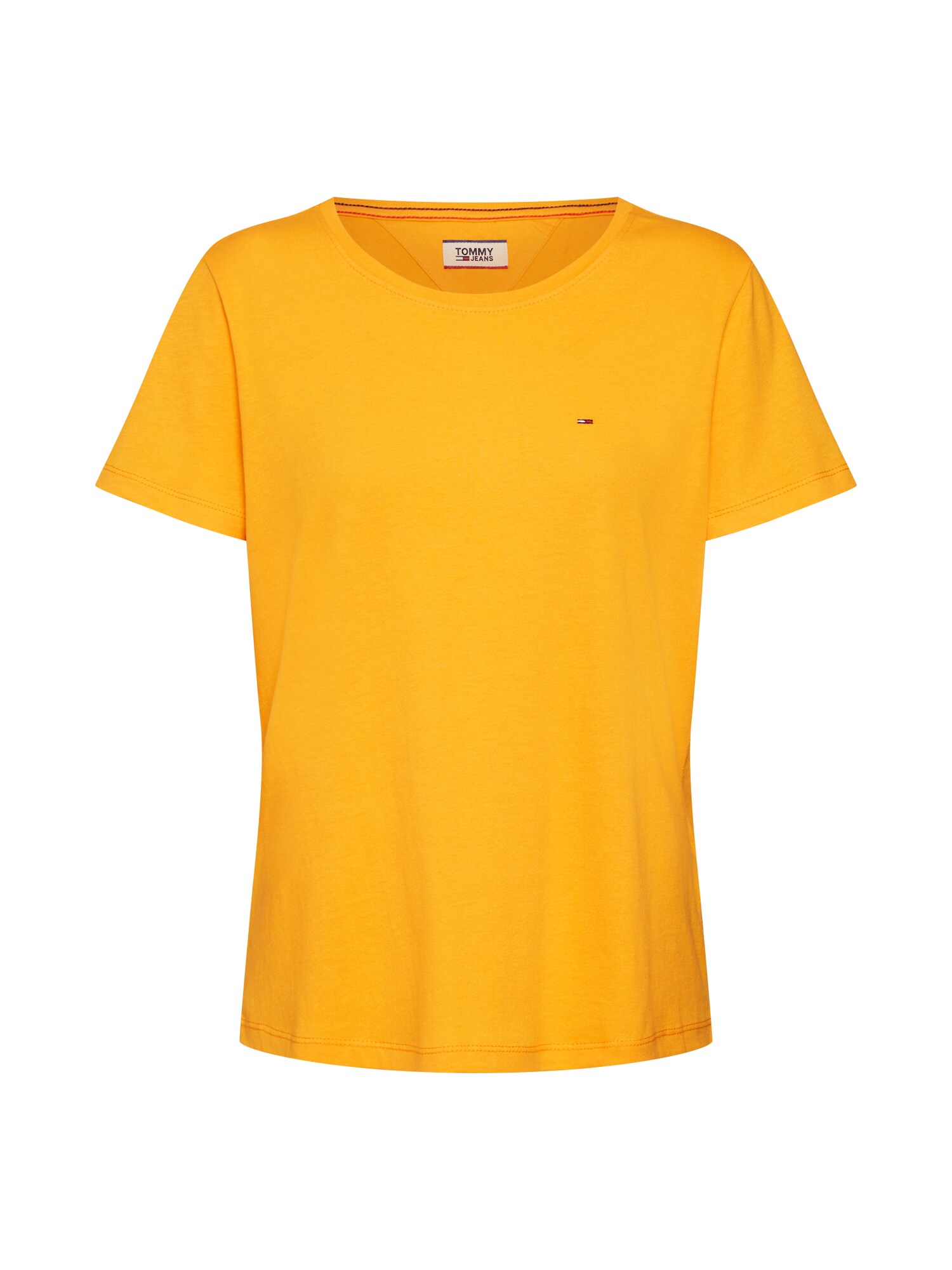 Tommy Jeans Dames Shirt Tjw Soft Jersey Tee Geel tommy jeans kopen in de aanbieding