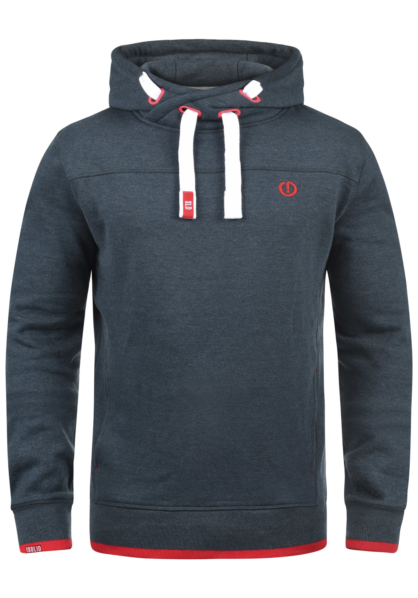 !Solid Sudadera 'Benjamin'  navy / rojo sangre / blanco