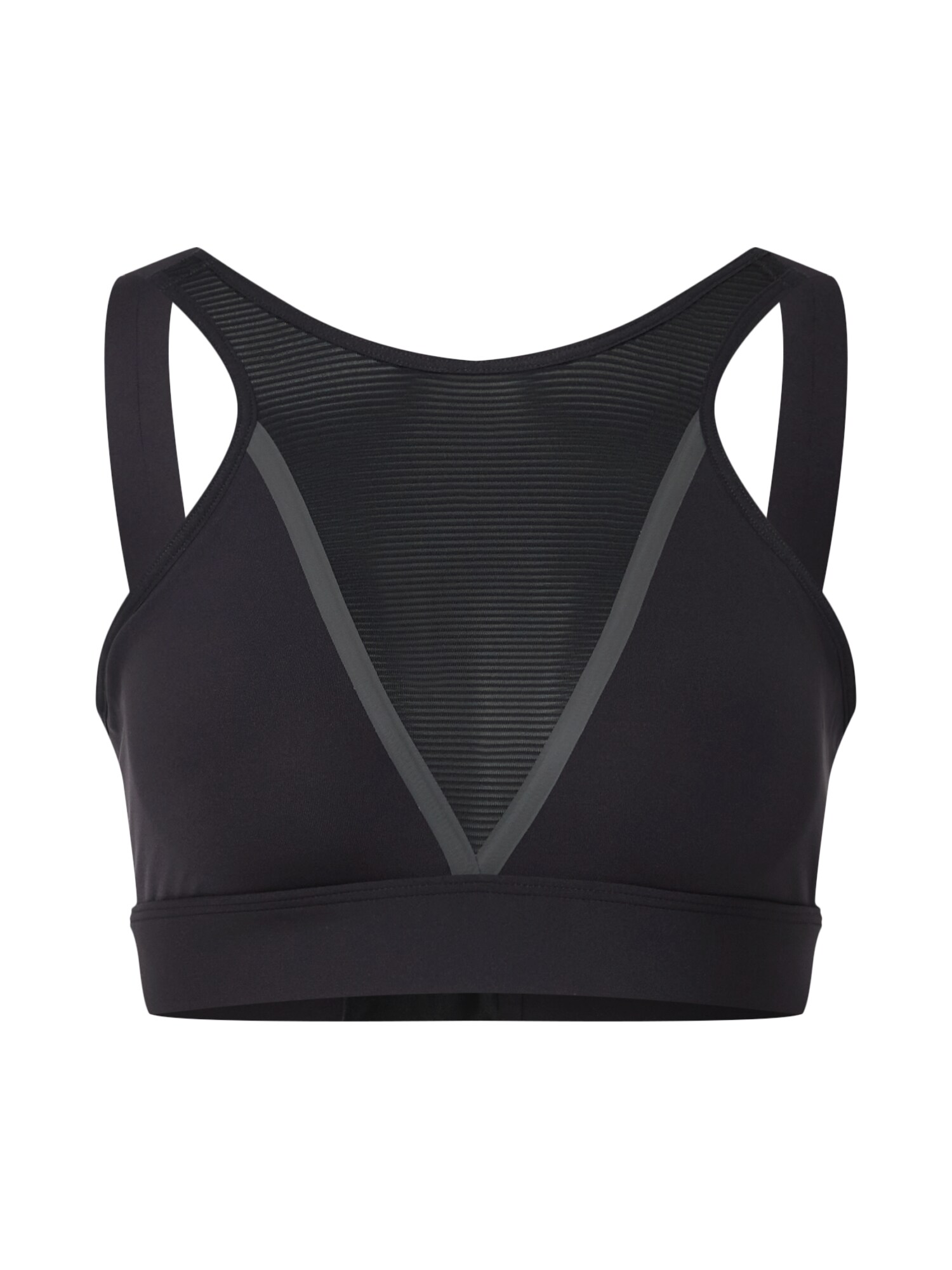 ADIDAS PERFORMANCE Sportinė liemenėlė 'MEDIUM BRA Karlie Kloss'  juoda / pilka