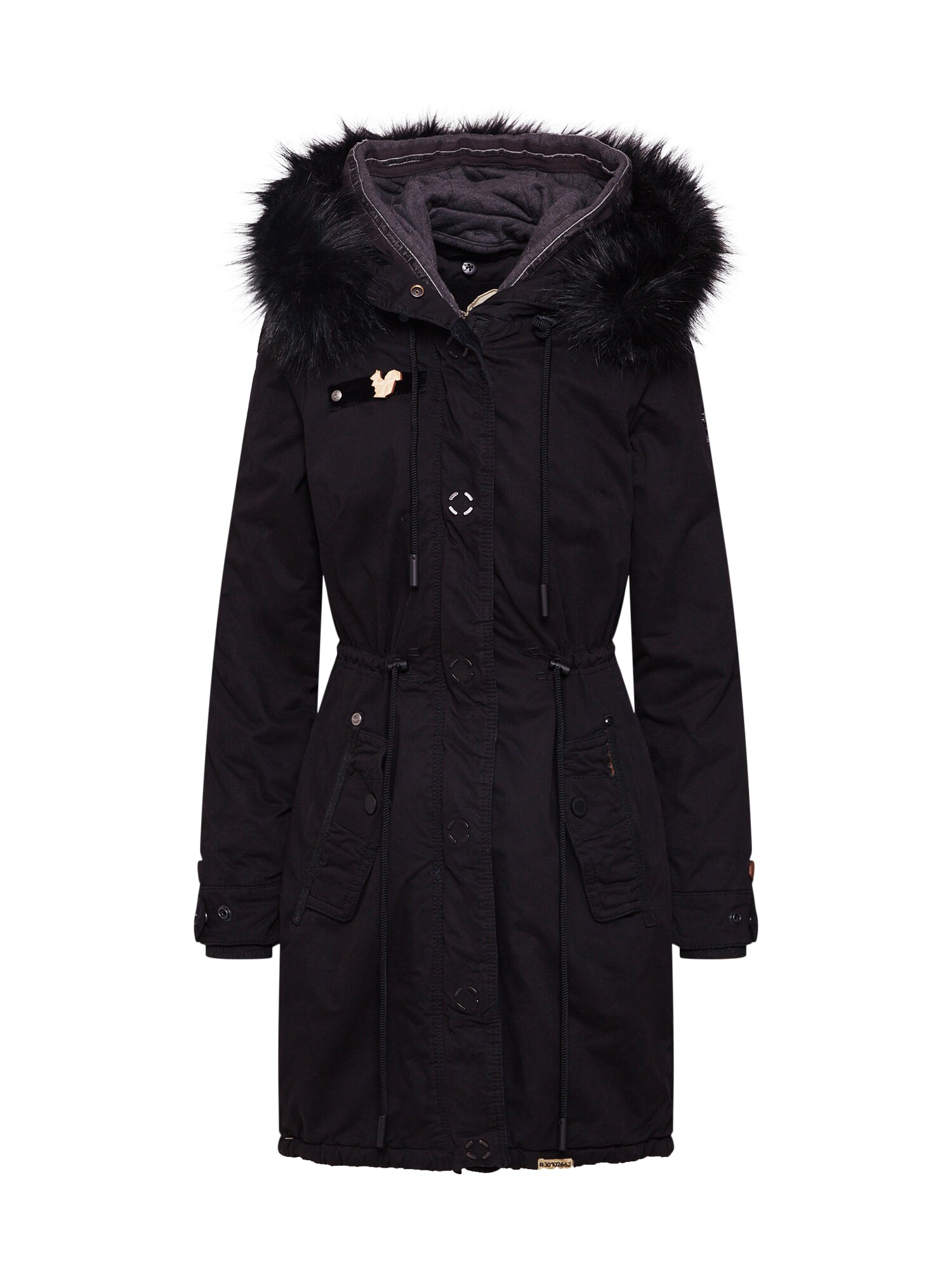 Khujo Dames Tussenparka Adelisa Zwart khujo kopen in de aanbieding