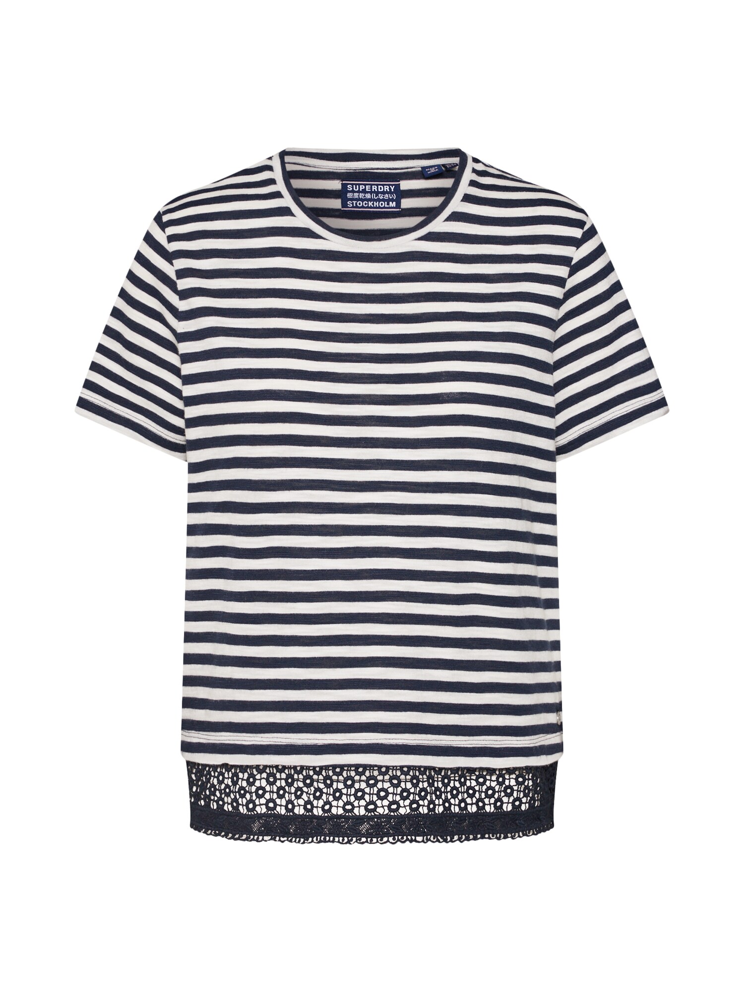 Superdry Dames Shirt Navy Wit superdry kopen in de aanbieding