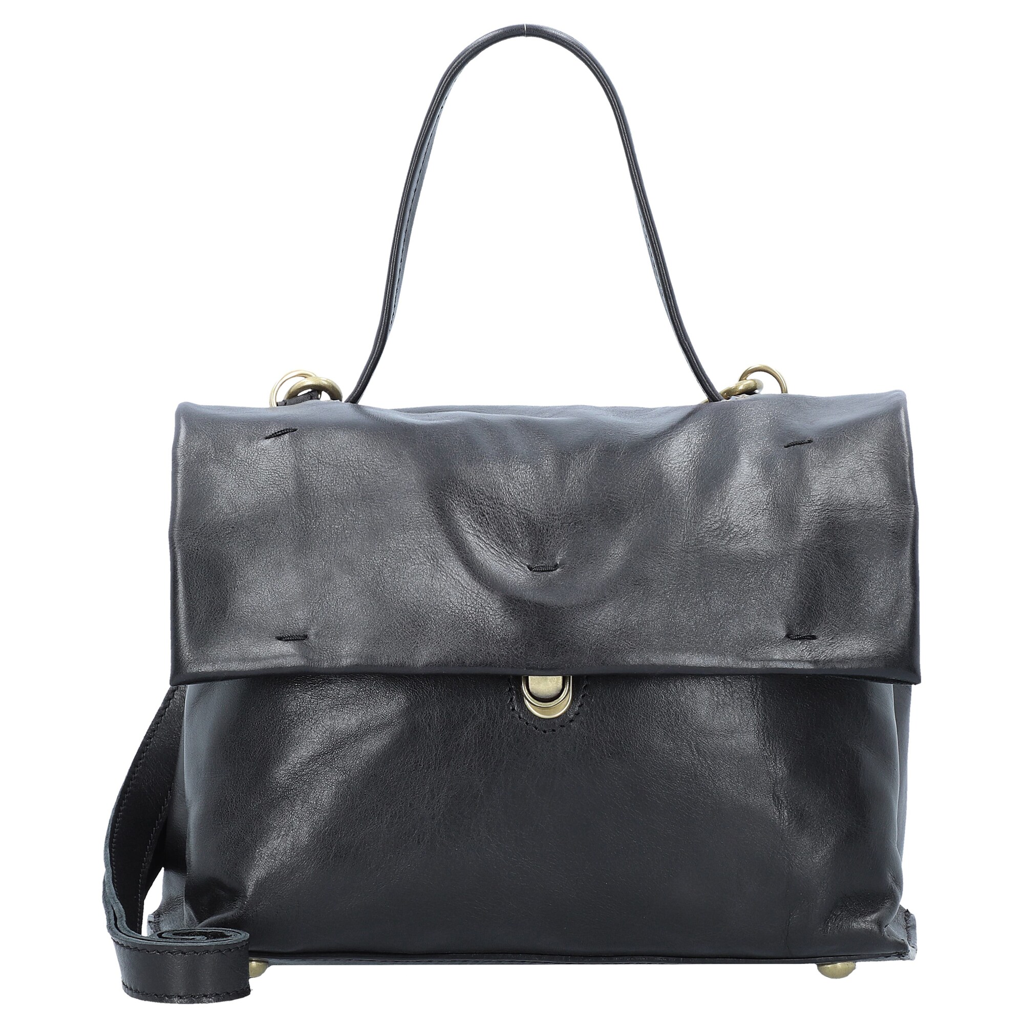 Campomaggi Dames Handtas Verona Lichtbeige Zwart campomaggi kopen in de aanbieding