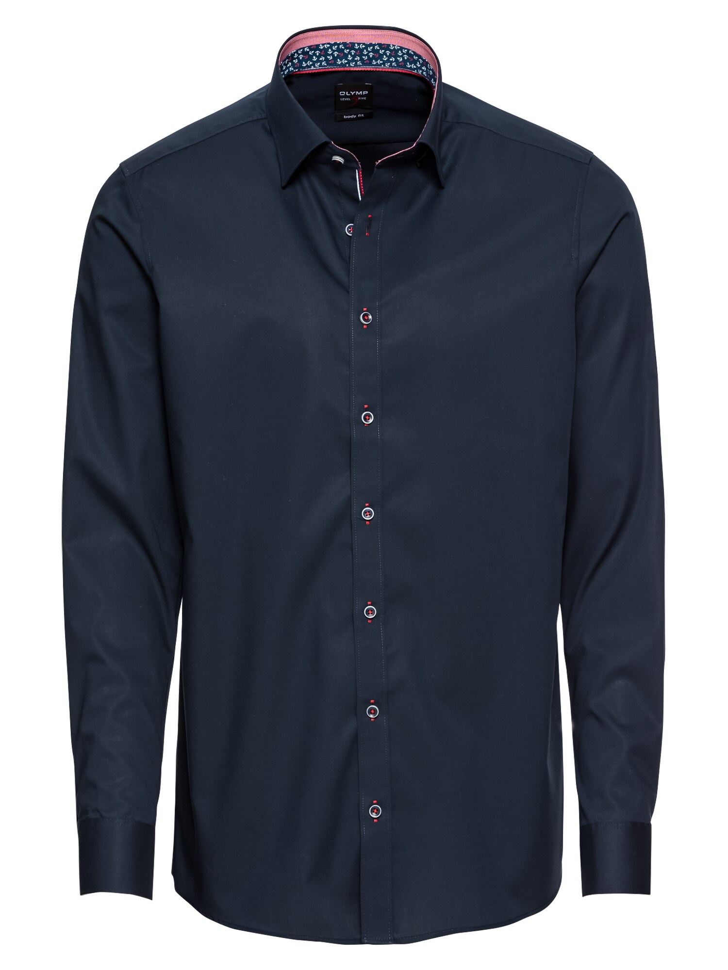 Olymp Heren Zakelijk Overhemd Level 5 City Uni Navy olymp kopen in de aanbieding