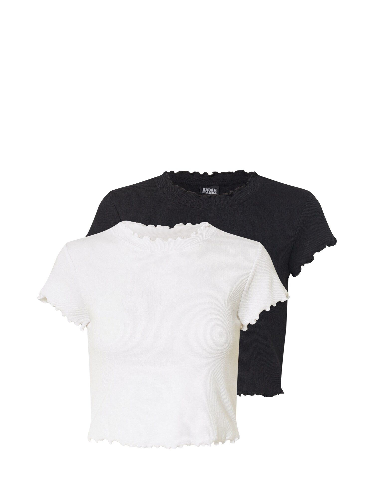 Urban Classics Tricou  negru / alb
