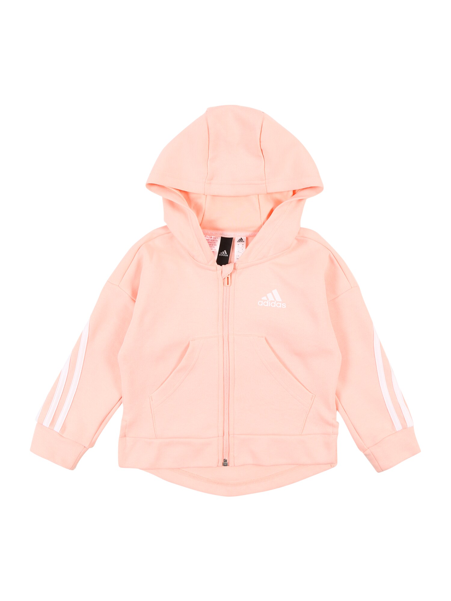 ADIDAS PERFORMANCE Sportinė striukė  balta / persikų spalva