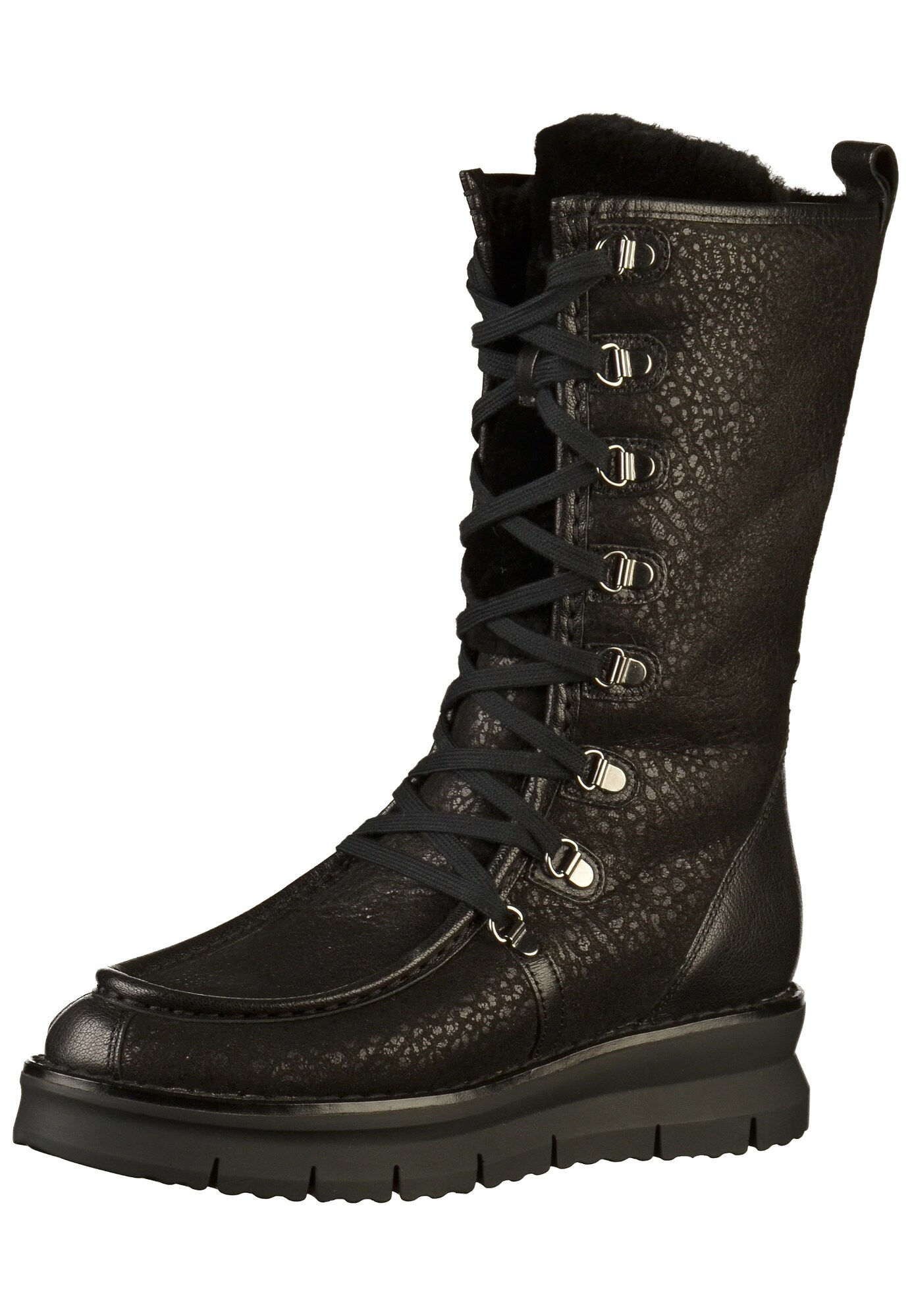 Geox Dames Veterlaarzen Zwart geox kopen in de aanbieding