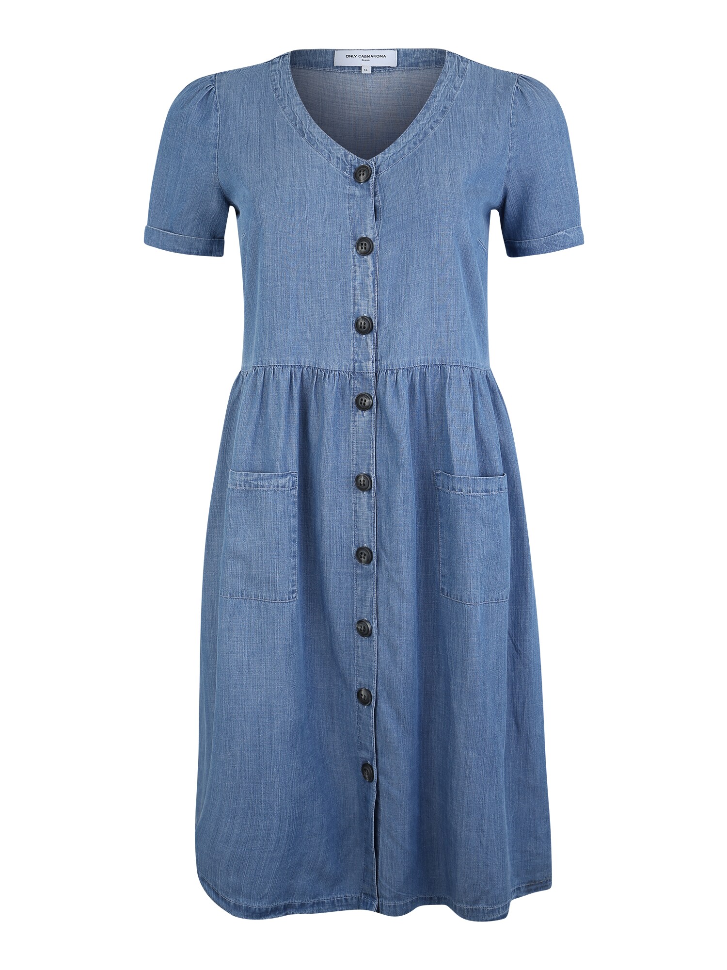 Only Carmakoma Dames Zomerjurk Blauw Denim only carmakoma kopen in de aanbieding