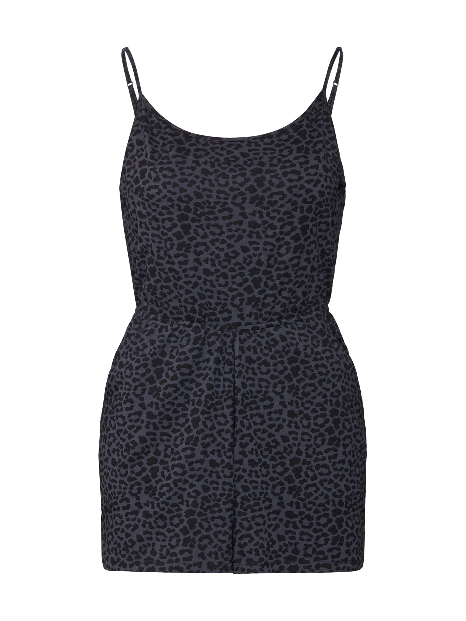 Urban Classics Dames Jumpsuit Ladies Animal Donkergrijs Zwart urban classics kopen in de aanbieding