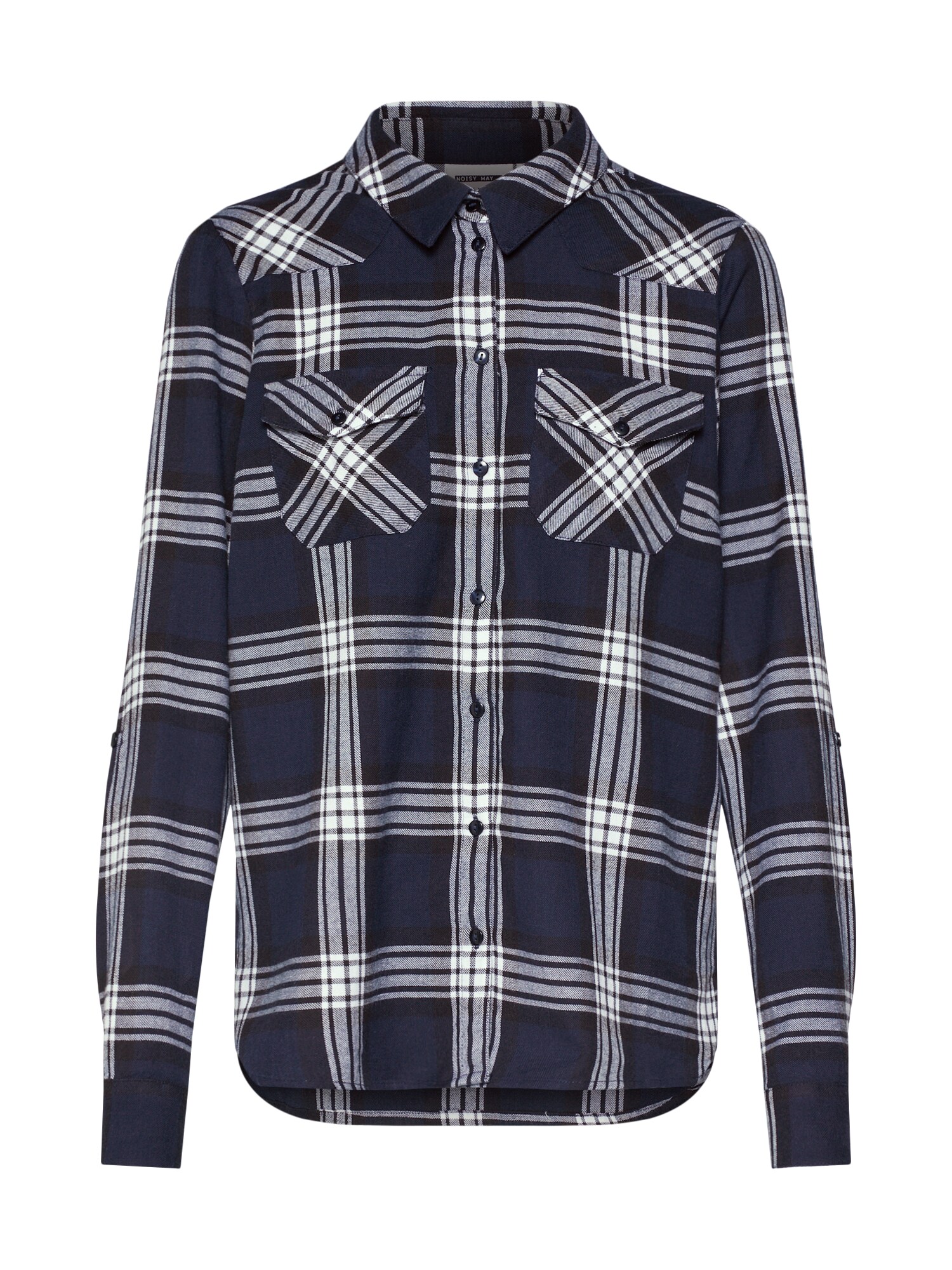 Noisy May Dames Blouse Nmerik Nachtblauw Wit noisy may kopen in de aanbieding