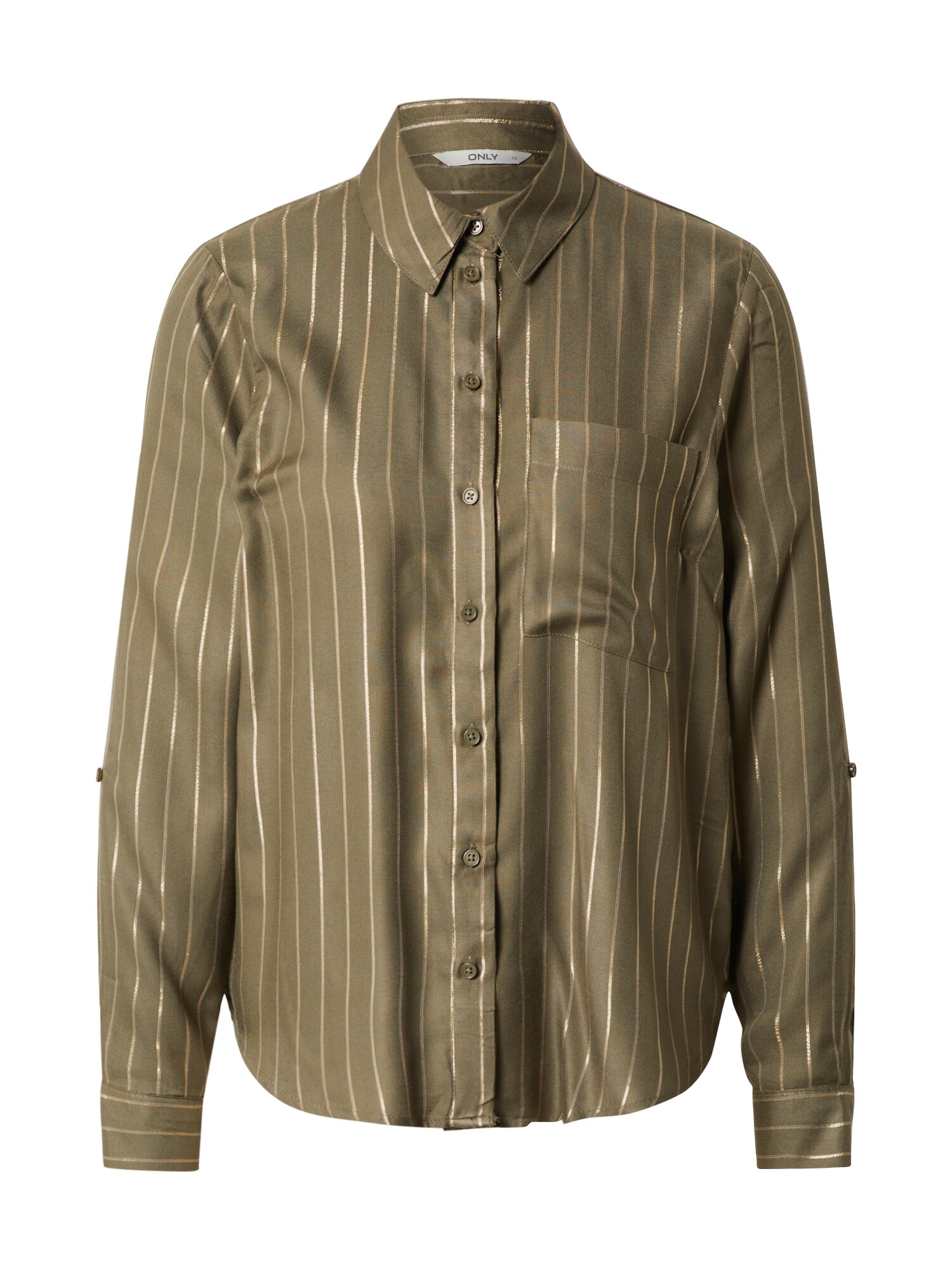 ONLY Palaidinė 'ONLNATALI L/S SHIRT WVN'  alyvuogių spalva