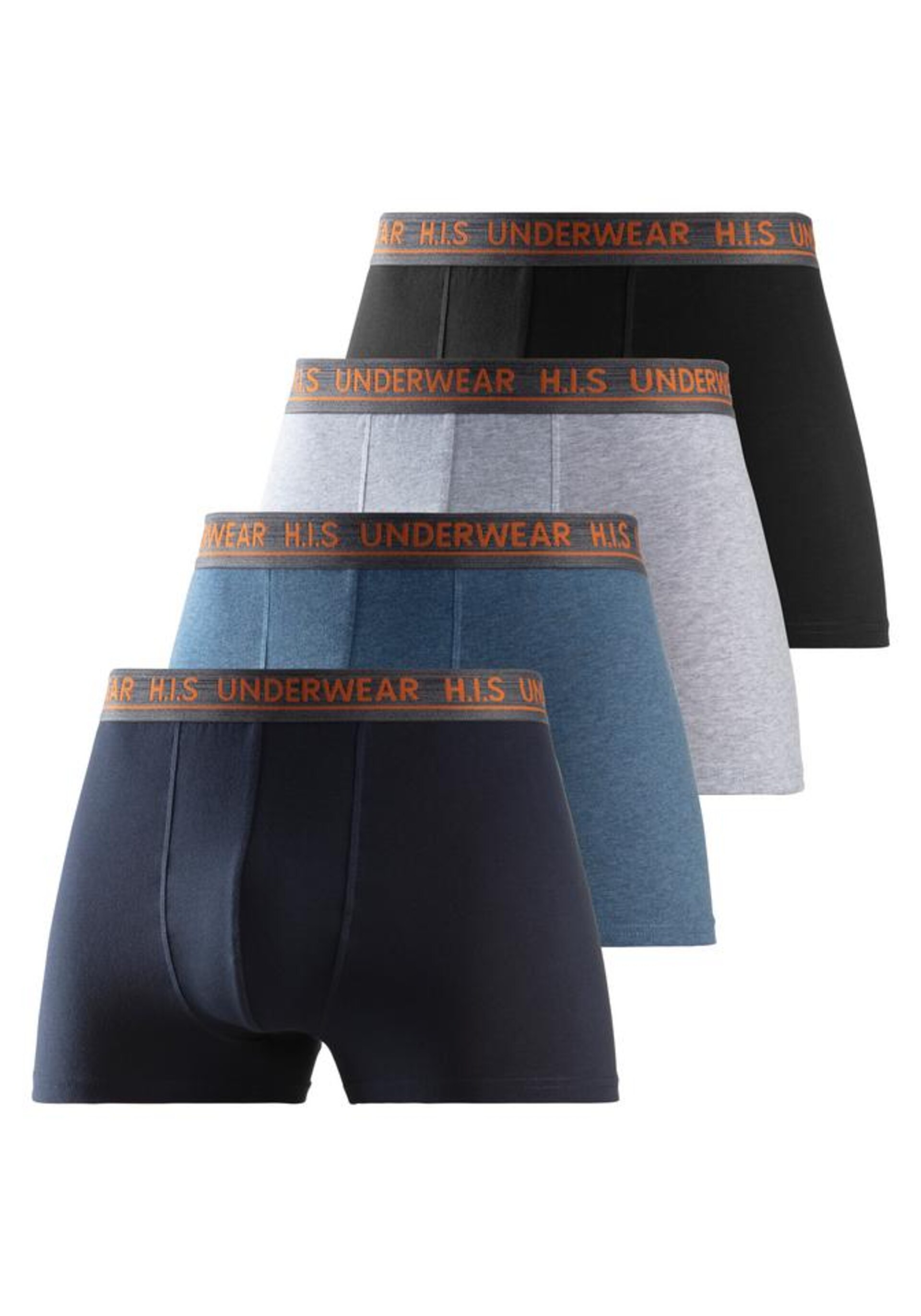 HIS Boxershorts marinblå / rökblå / grå herr