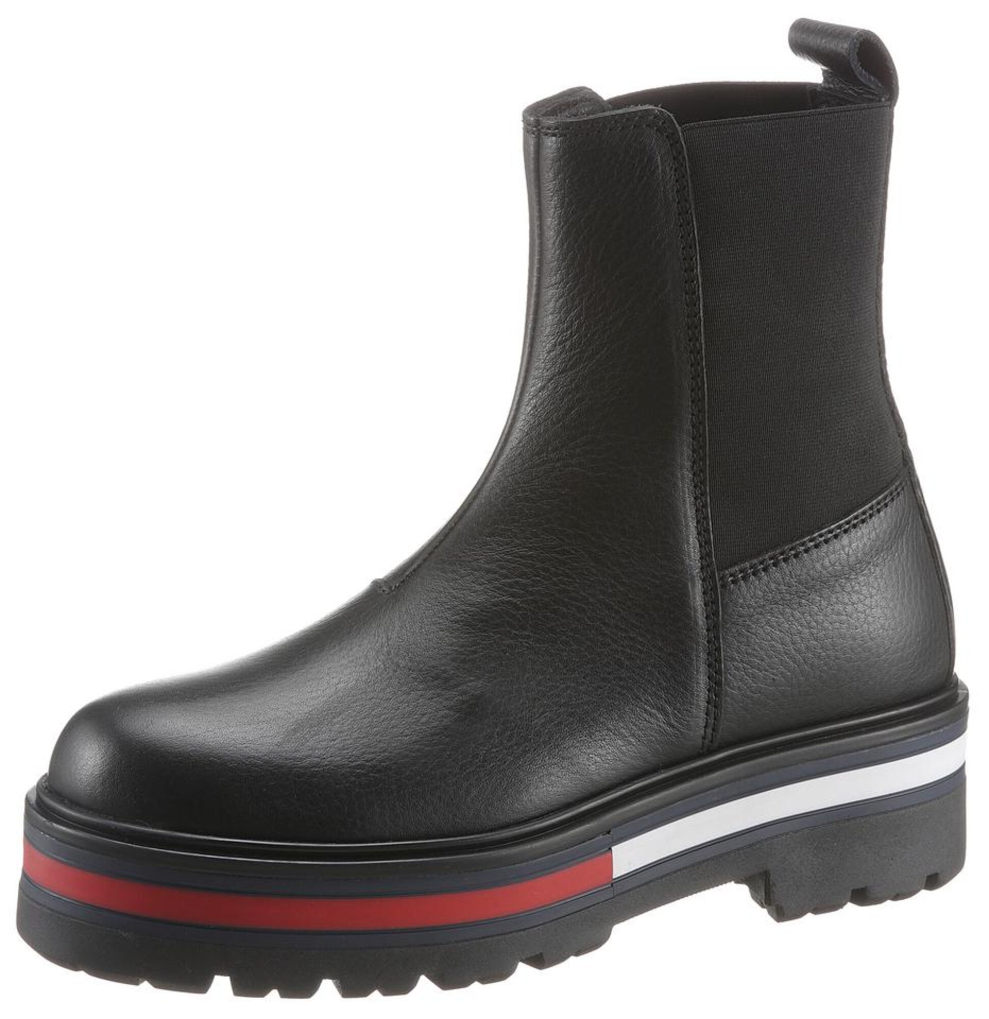 Tommy Jeans Chelsea batai  juoda / tamsiai mėlyna / raudona