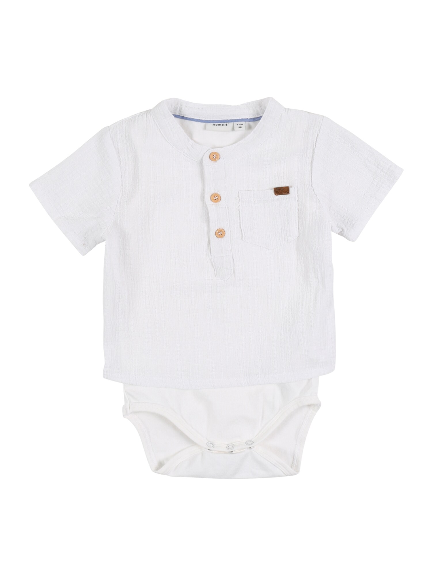 NAME IT Šliaužtinukas / glaustinukė 'NBMHAWK SS BODY SHIRT'  balta