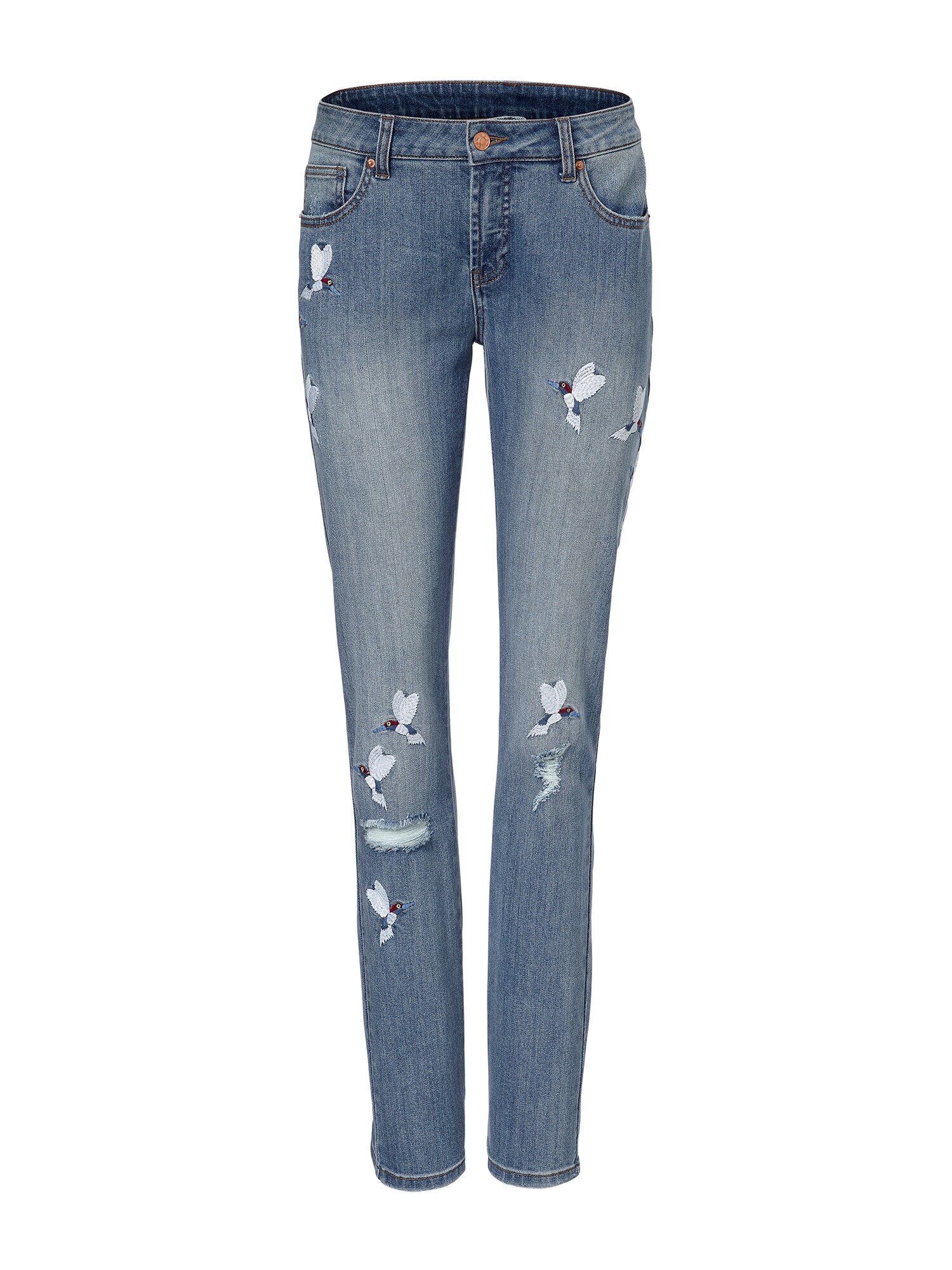 Heine Dames Jeans Boyfriend Blauw Denim heine kopen in de aanbieding