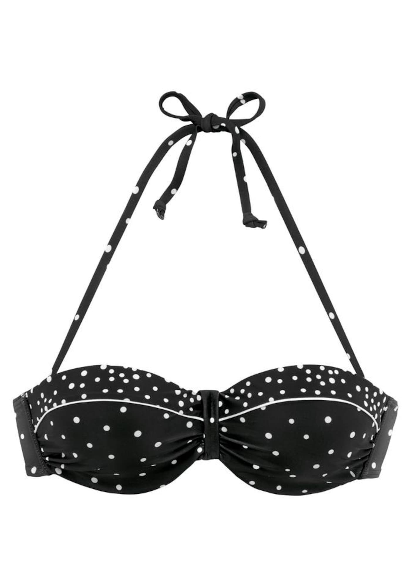 LASCANA Sutien costum de baie  negru / alb