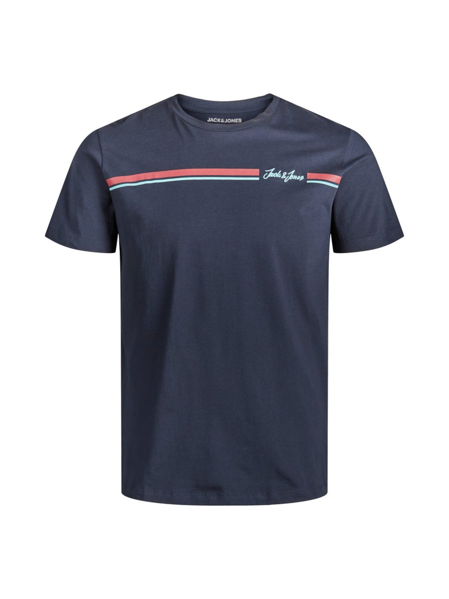 Jack And Jones Heren Shirt Nachtblauw Vuurrood Wit jack and jones kopen in de aanbieding