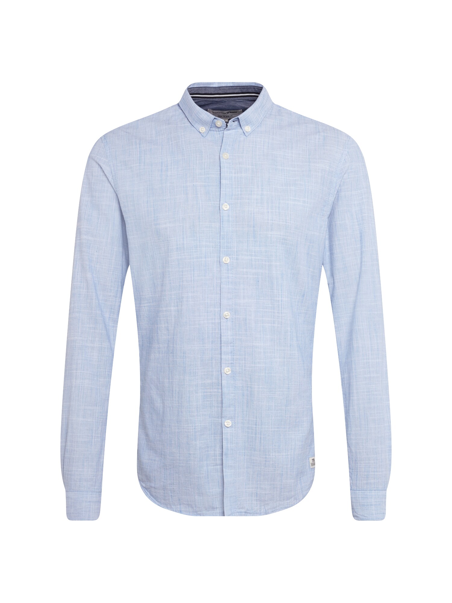 Tom Tailor Denim Heren Overhemd Smoky Blue tom tailor denim kopen in de aanbieding