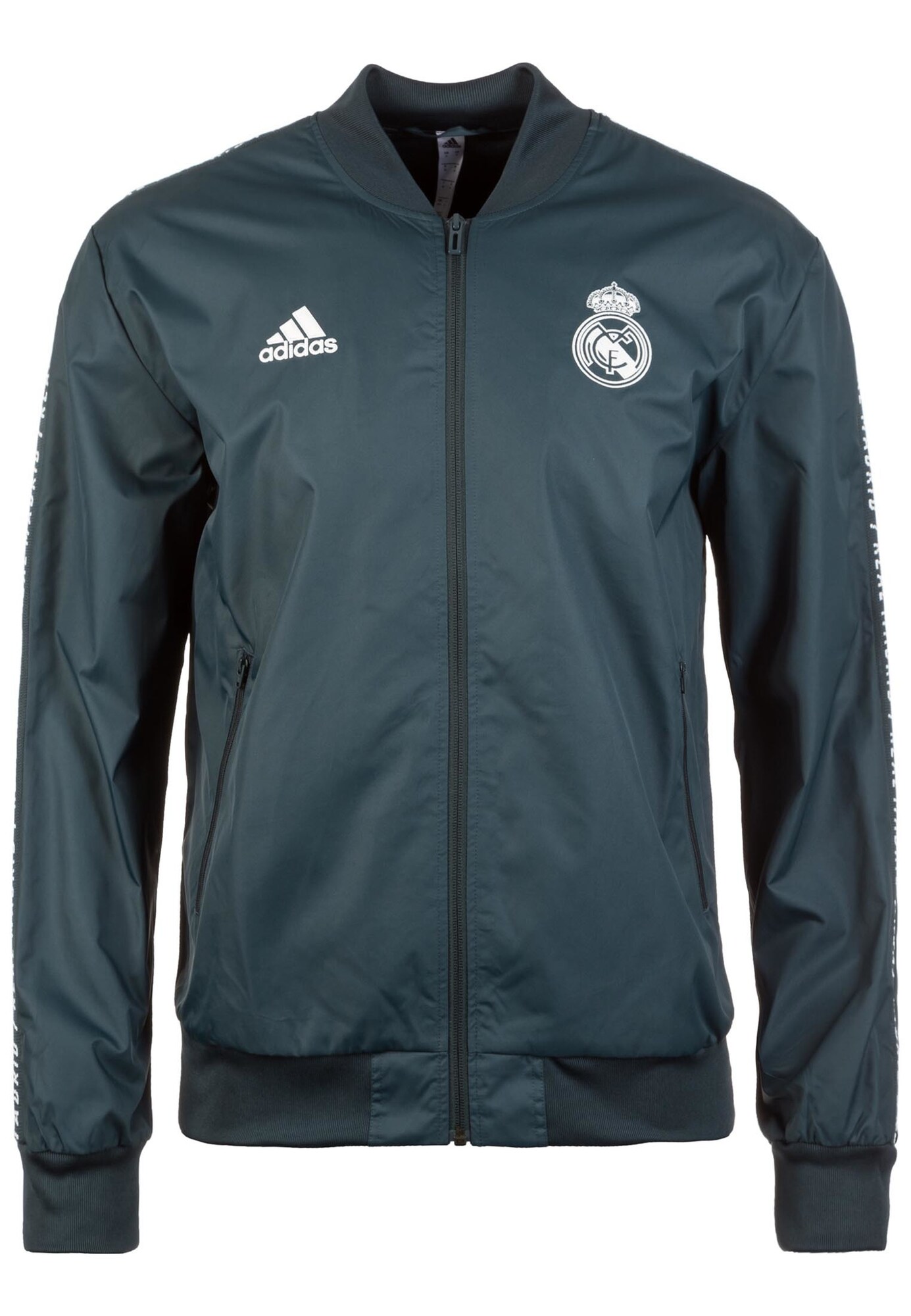 Adidas Performance Heren Sportjas Real Madrid Anthem Antraciet Wit adidas performance kopen in de aanbieding