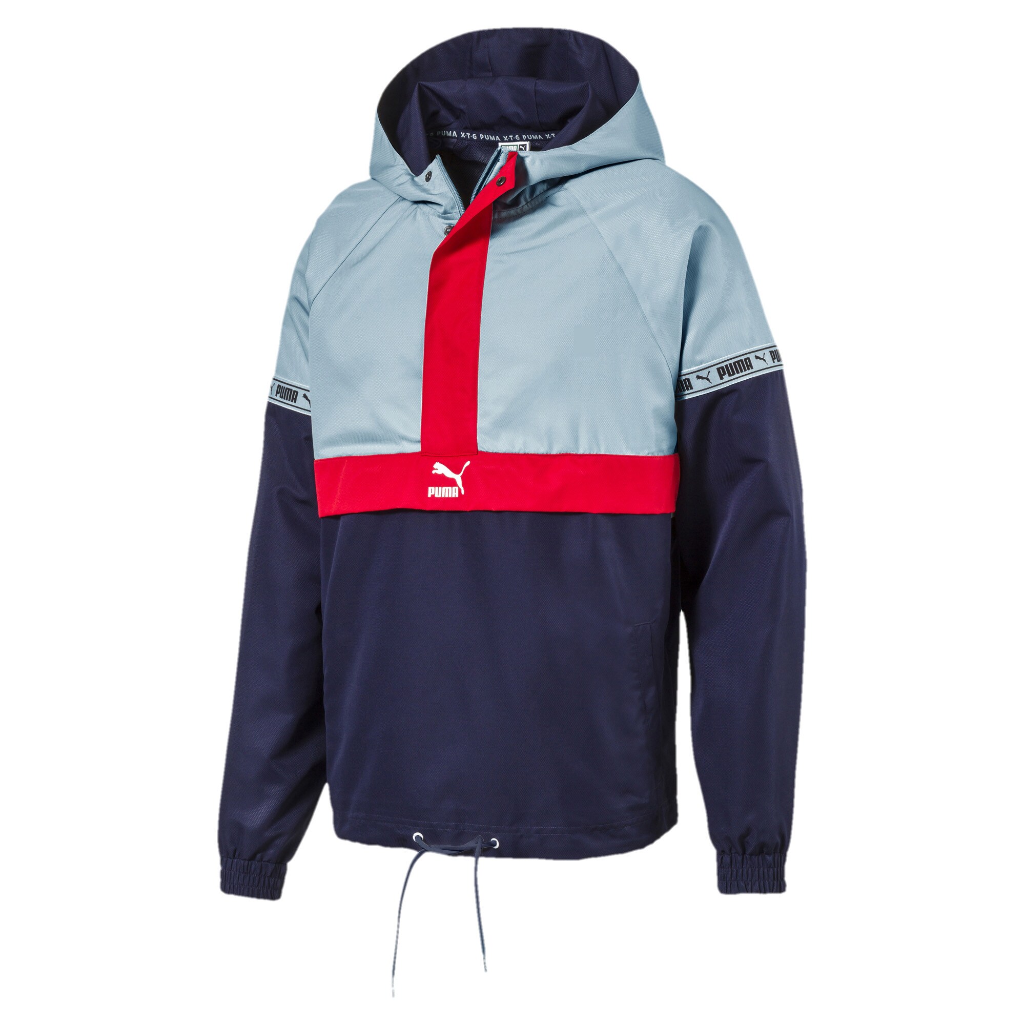 Puma Heren Sportjas Savannah Lichtblauw Donkerblauw Lichtrood puma kopen in de aanbieding