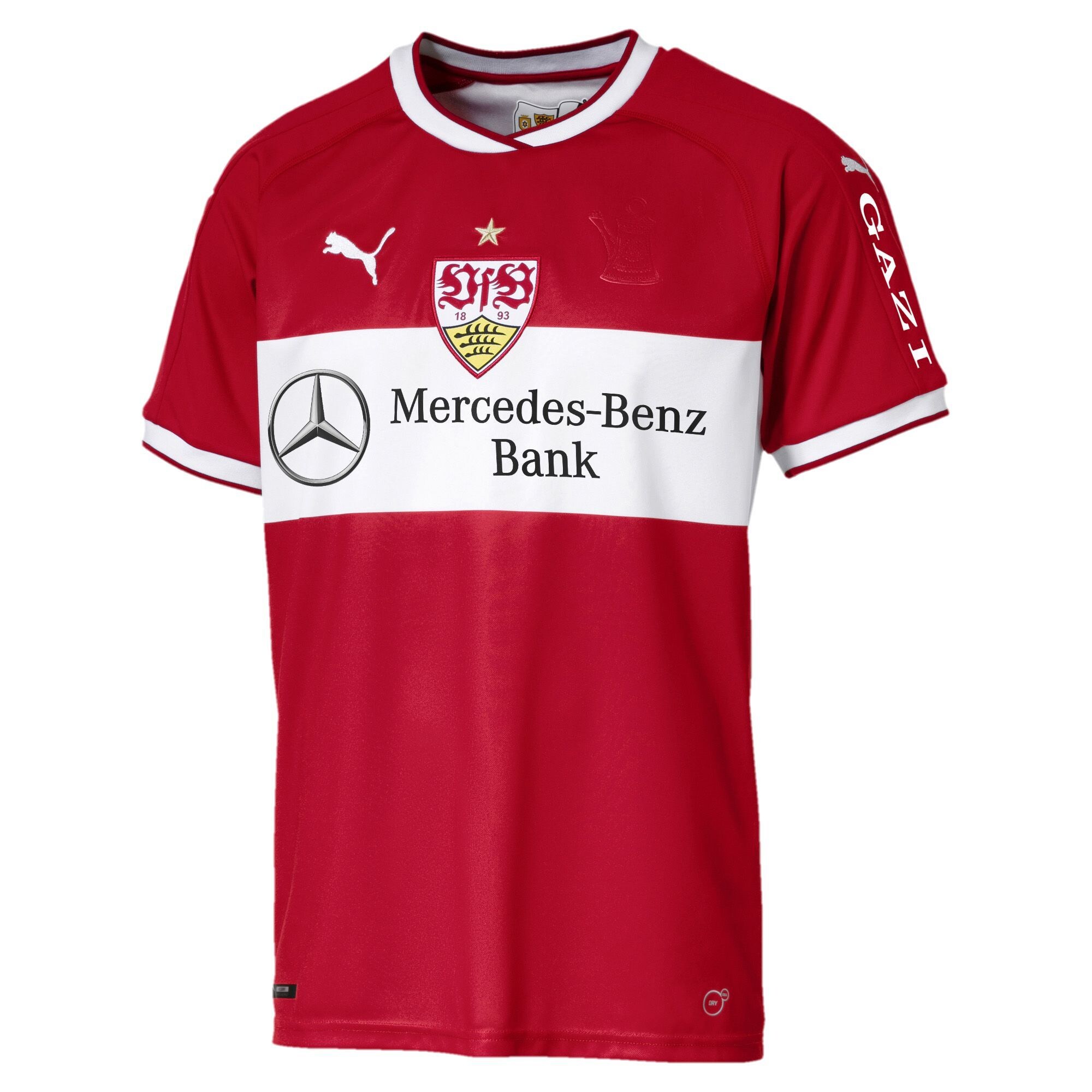 Puma Heren Functioneel Shirt Vfb Stuttgart Rood Zwart Wit puma kopen in de aanbieding