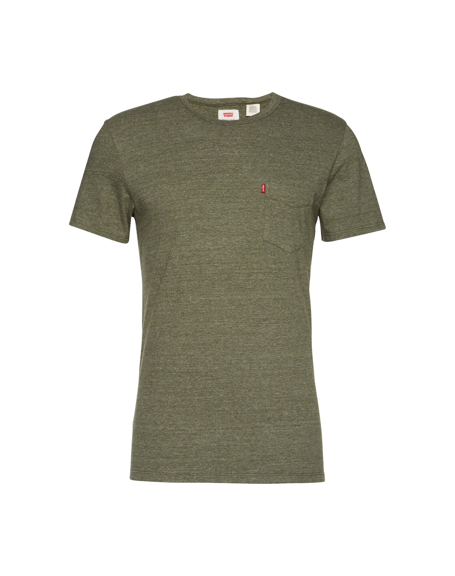 LEVIS T-Shirt mit Pocket dunkelgrau / oliv