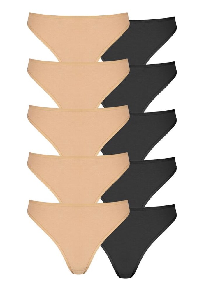 PETITE FLEUR String Damen Größe XS/S beige / schwarz