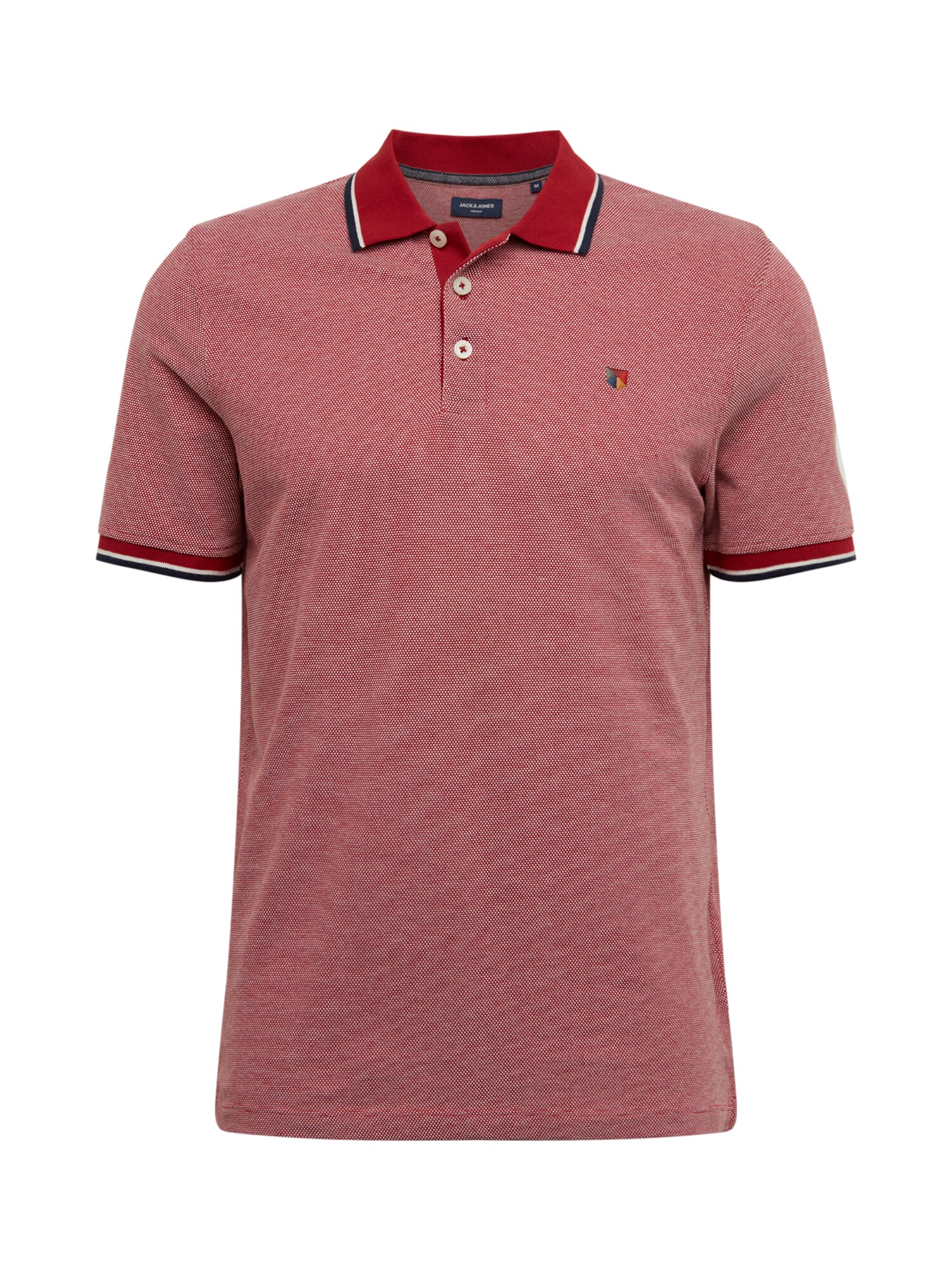 JACK & JONES Tričko 'JJBluwin' námornícka modrá / melónová / biela