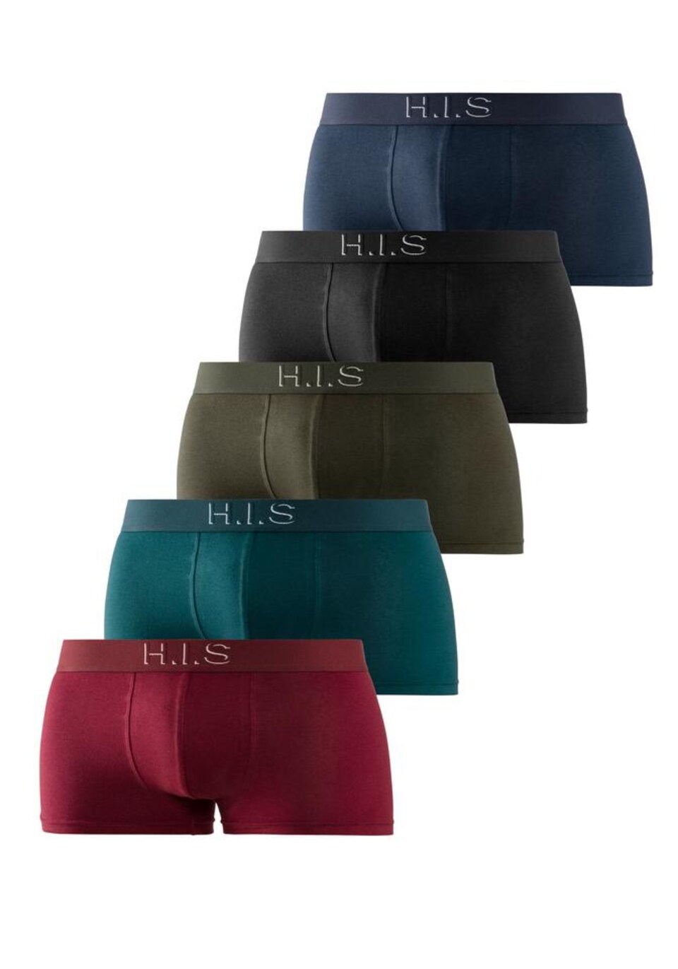 Boxershorts blå / khaki / petrol / röd
