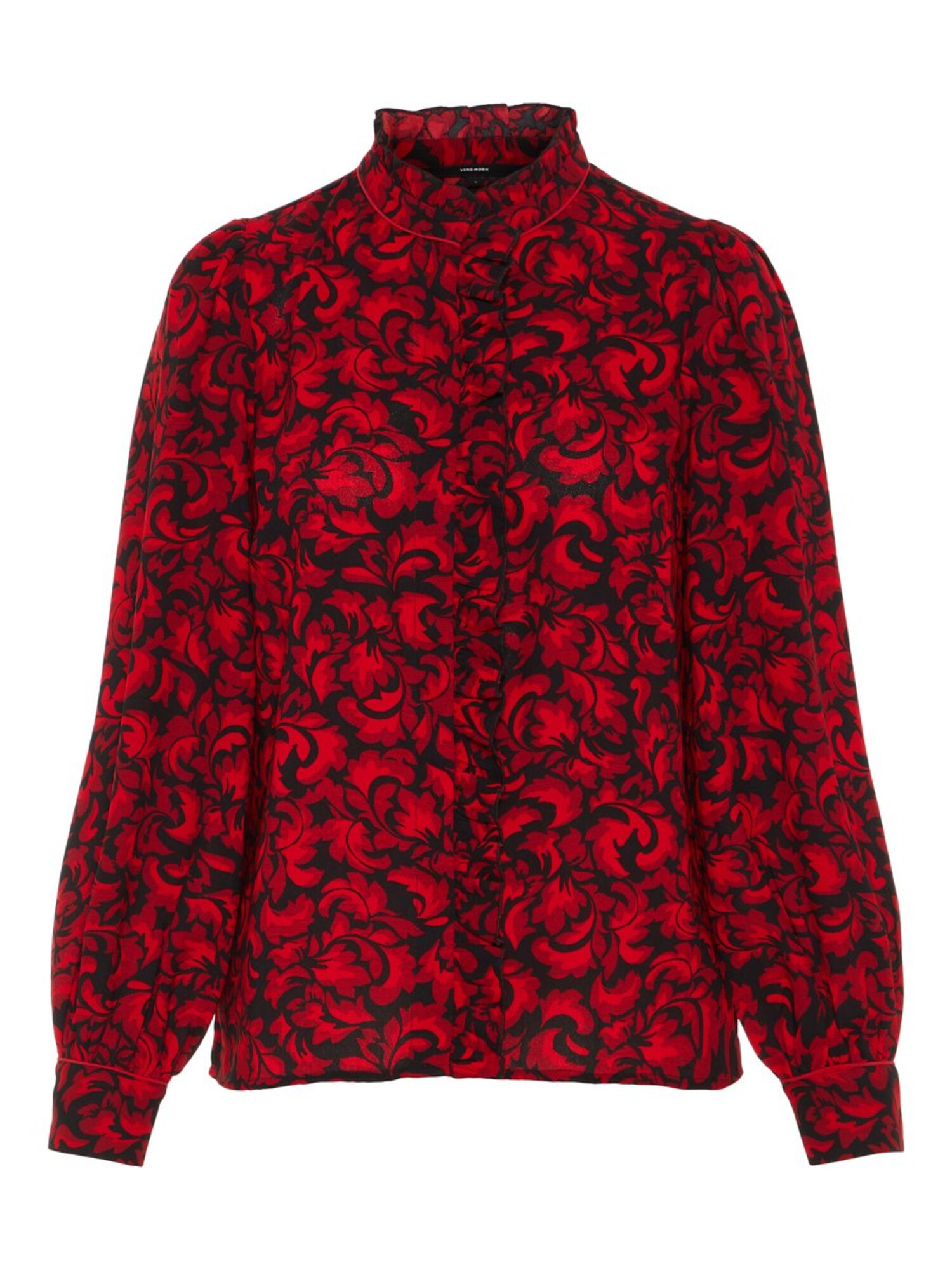 Vero Moda Dames Blouse Rood Zwart vero moda kopen in de aanbieding