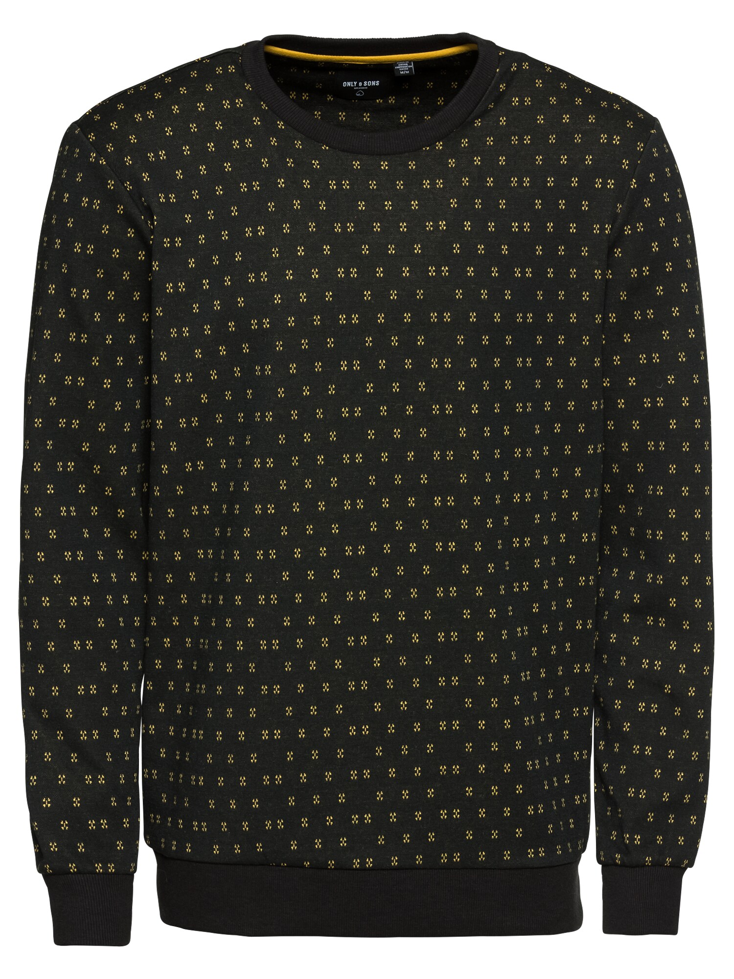 Only & Sons Sweatshirt onsTOM JACQUARD CREW SWEAT gelb / schwarz