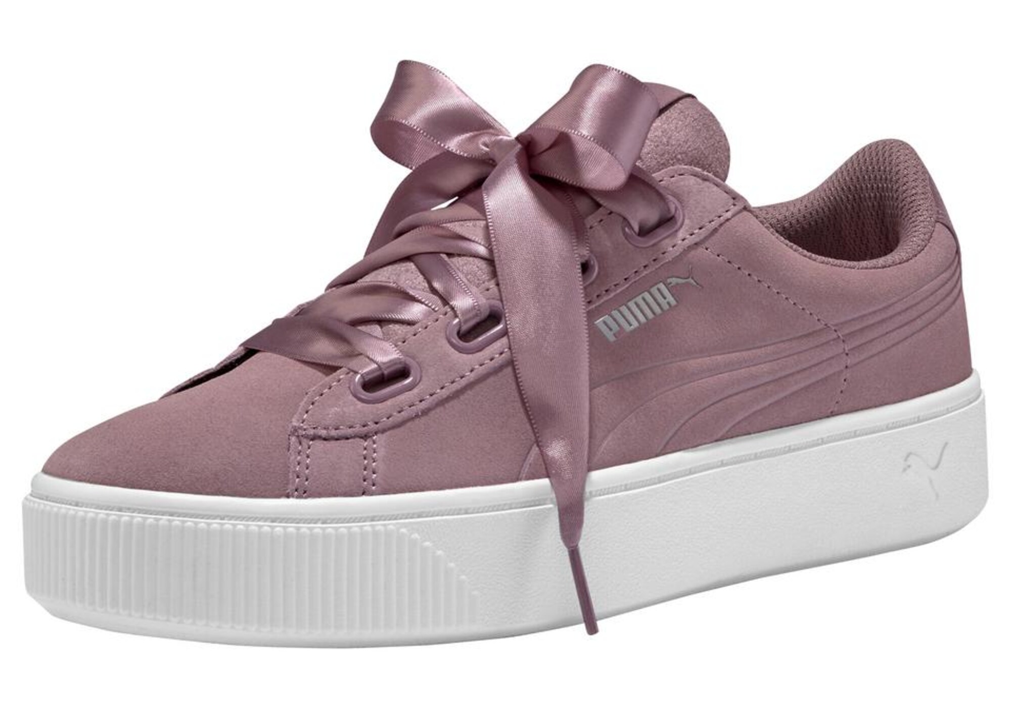 Puma Dames Sneakers Laag Vikky Stacked Ribbo Rose puma kopen in de aanbieding