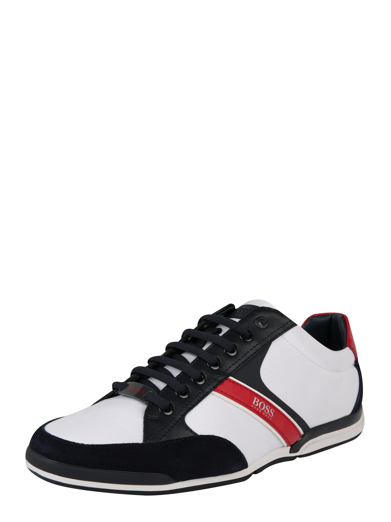 Boss Heren Sneakers Laag Saturn Lowp Mx Zwart Wit boss kopen in de aanbieding