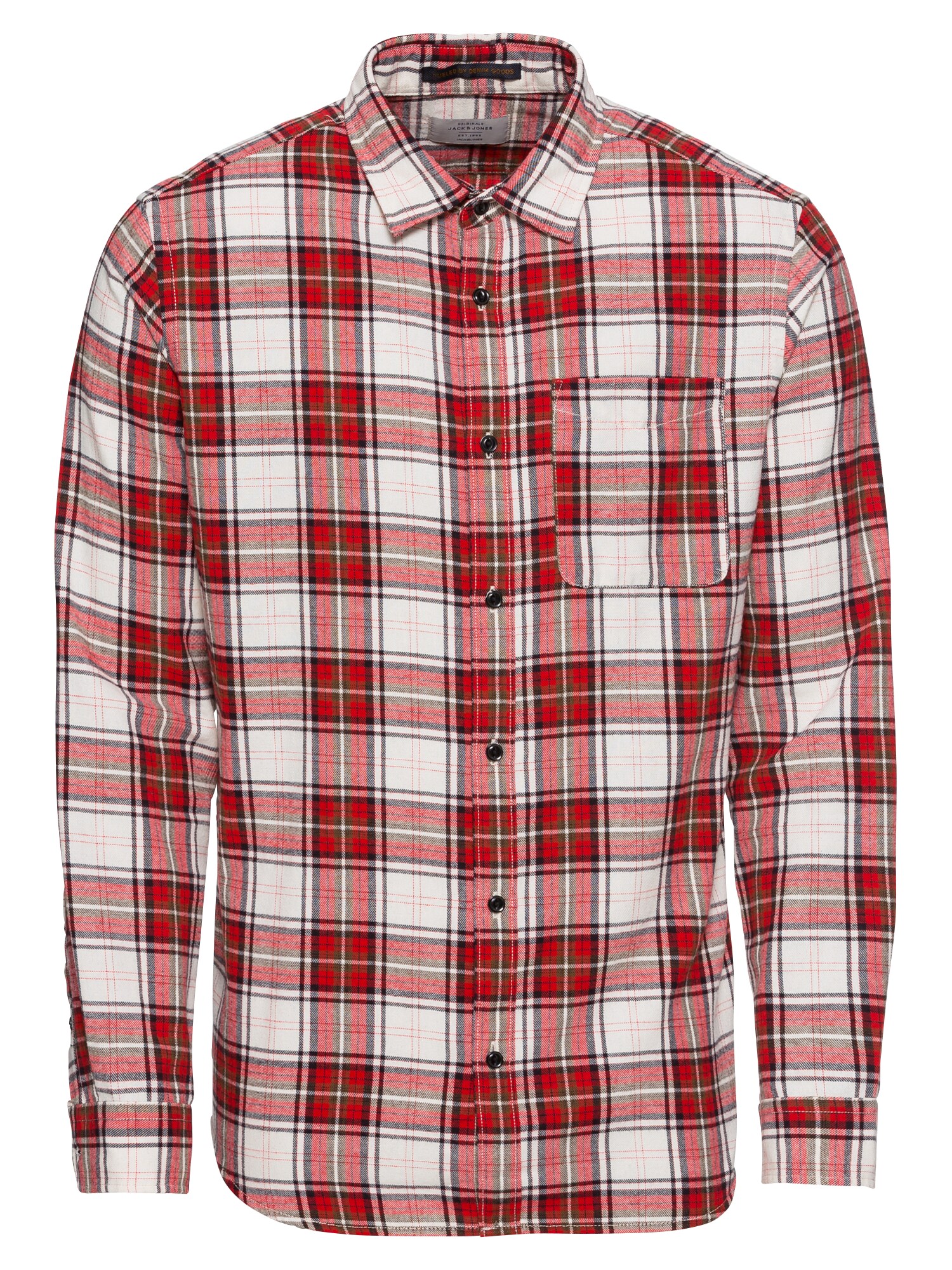Jack And Jones Heren Overhemd Rood Zwart Wit jack and jones kopen in de aanbieding