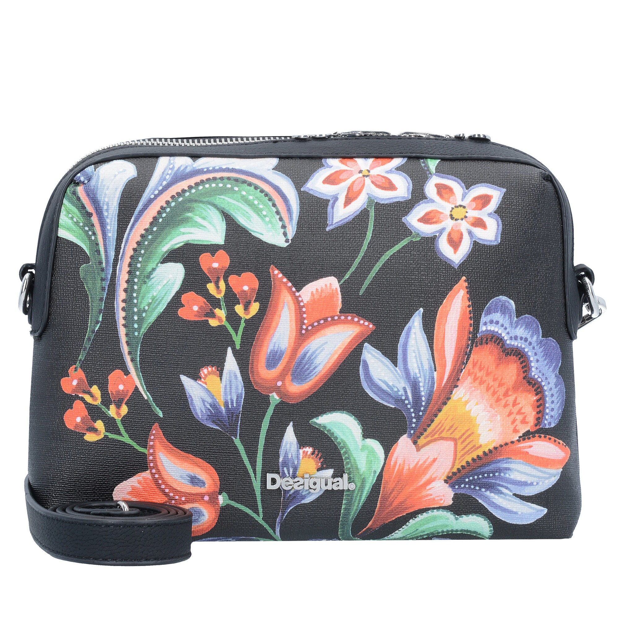 Desigual Dames Schoudertas Kora Marvin Gemengde Kleuren Zwart desigual kopen in de aanbieding