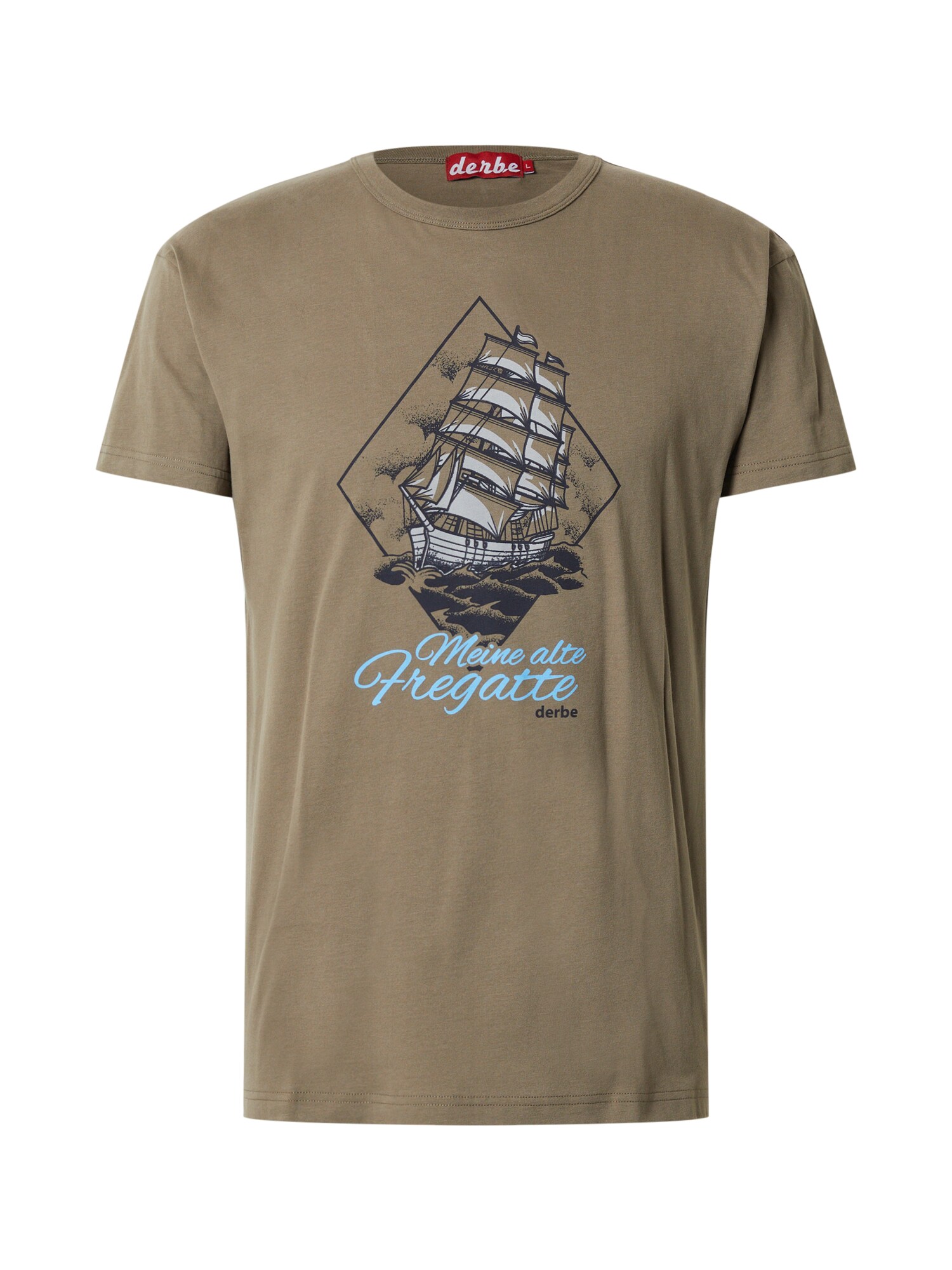 Derbe Marškinėliai 'Fregatte'  alyvuogių spalva