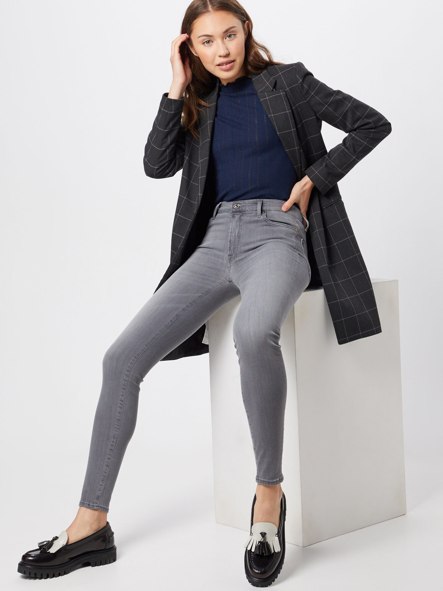 7 for all mankind Džínsy 'HW SKINNY SLIM ILLUSION LUXE BLISS' sivá (obrázok 4)