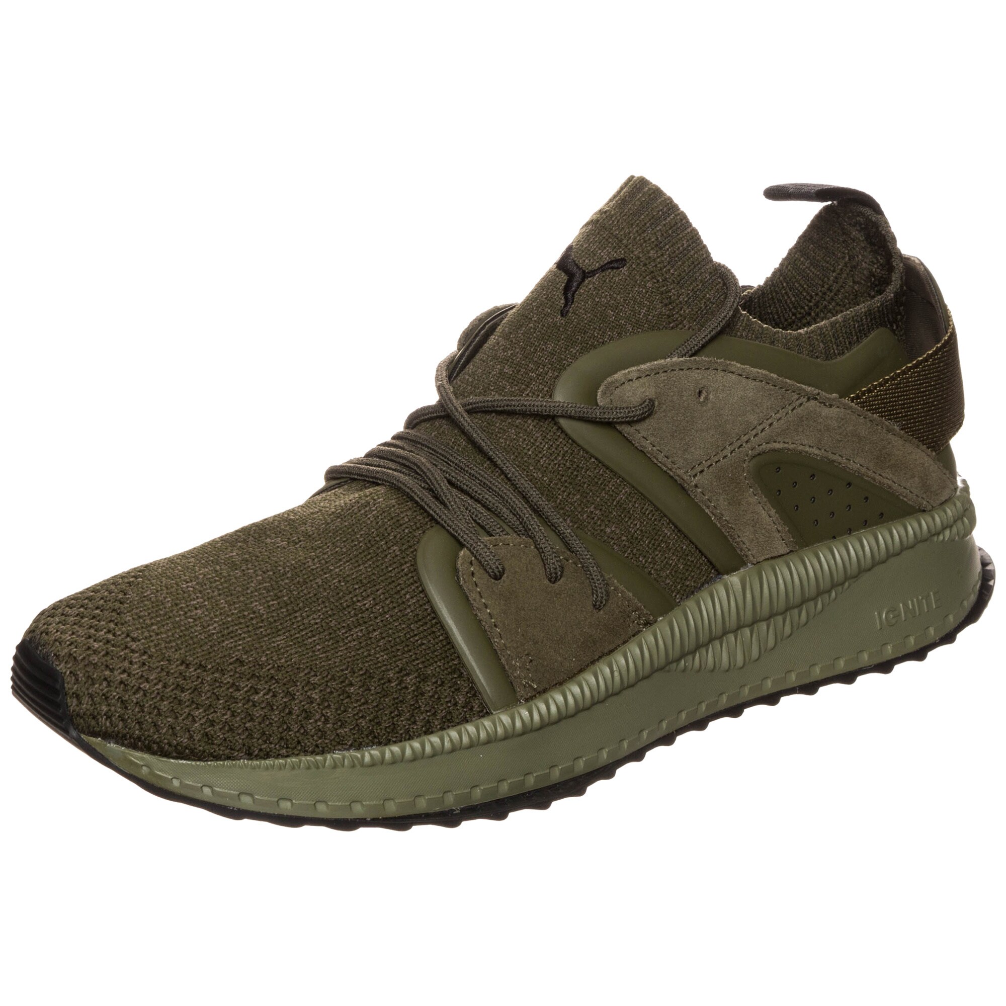 Puma Heren Sportschoen Tsugi Blaze Evoknit Groen Kaki puma kopen in de aanbieding
