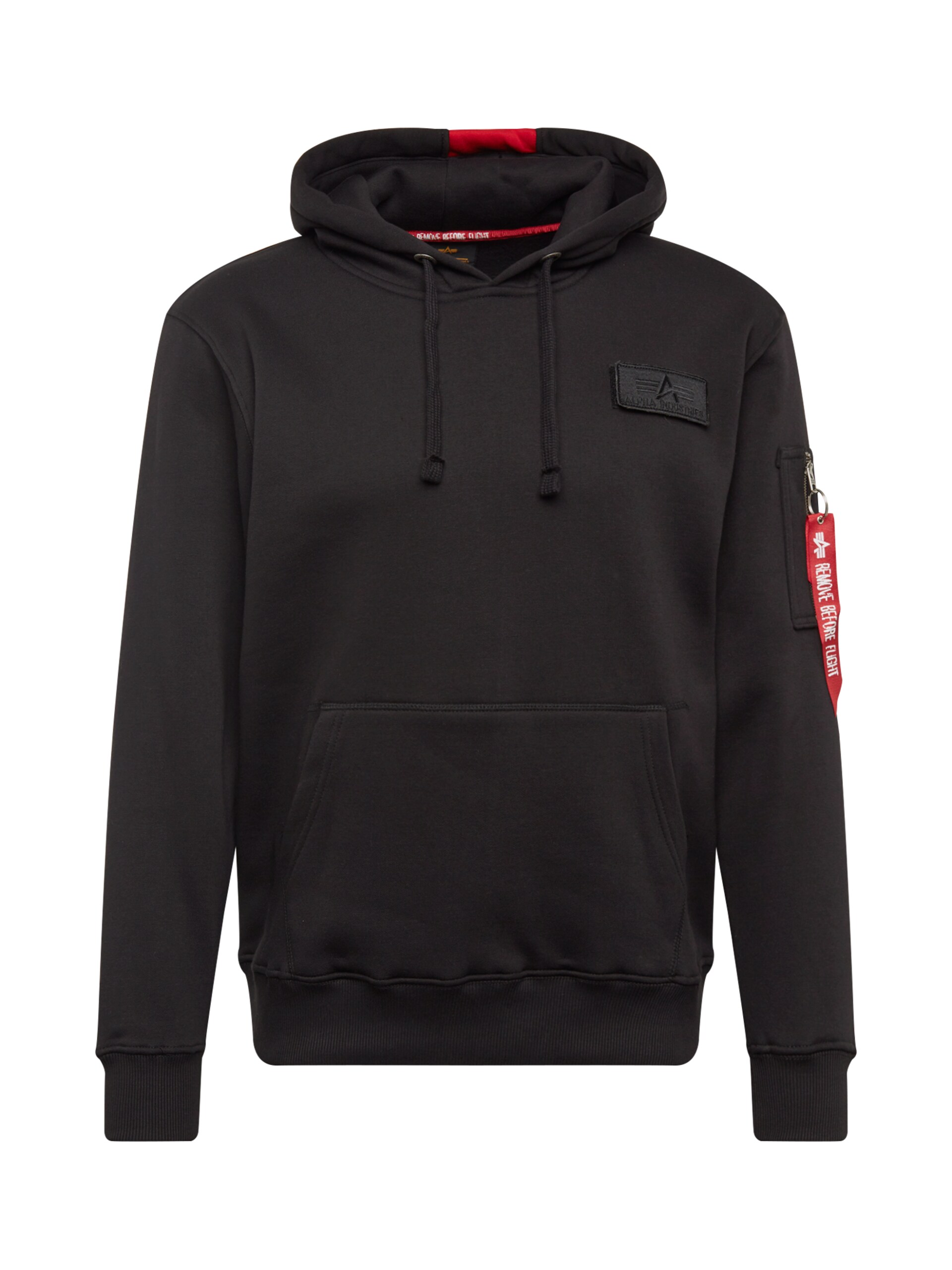 Alpha industries Sweatshirt 'Red Stripe' röd / svart herr