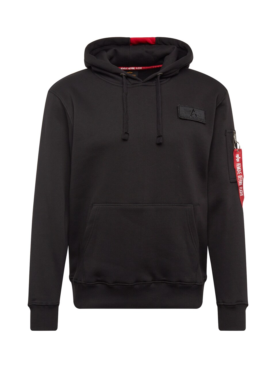 Sweatshirt 'Red Stripe' röd / svart