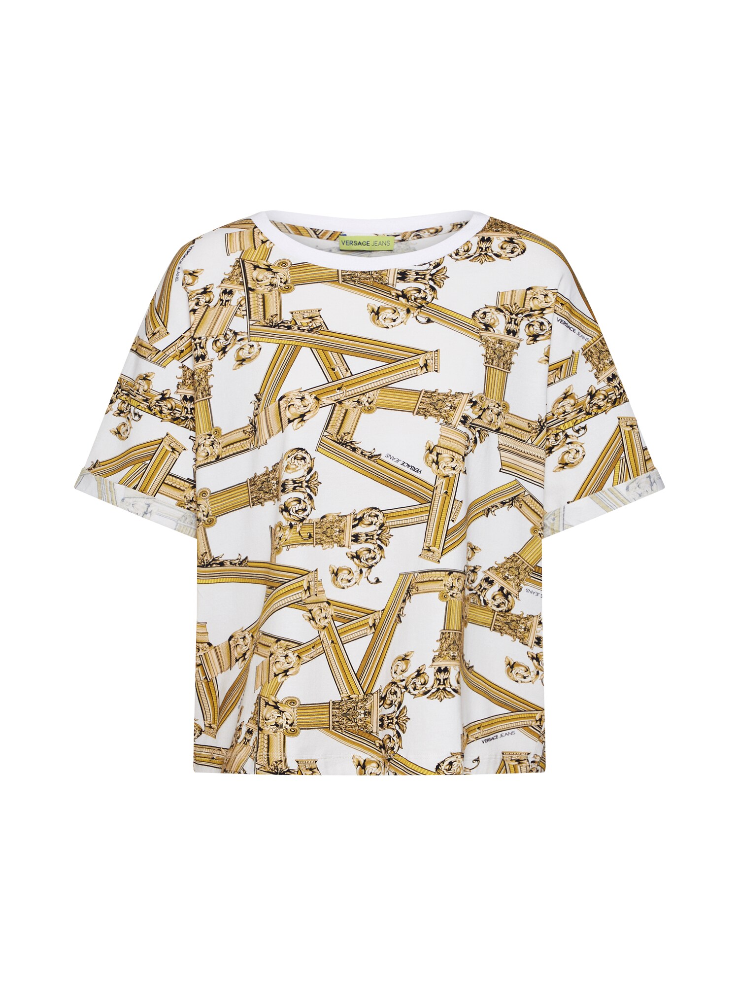 Versace Jeans Dames Shirt Tdm606 Goud Wit versace jeans kopen in de aanbieding