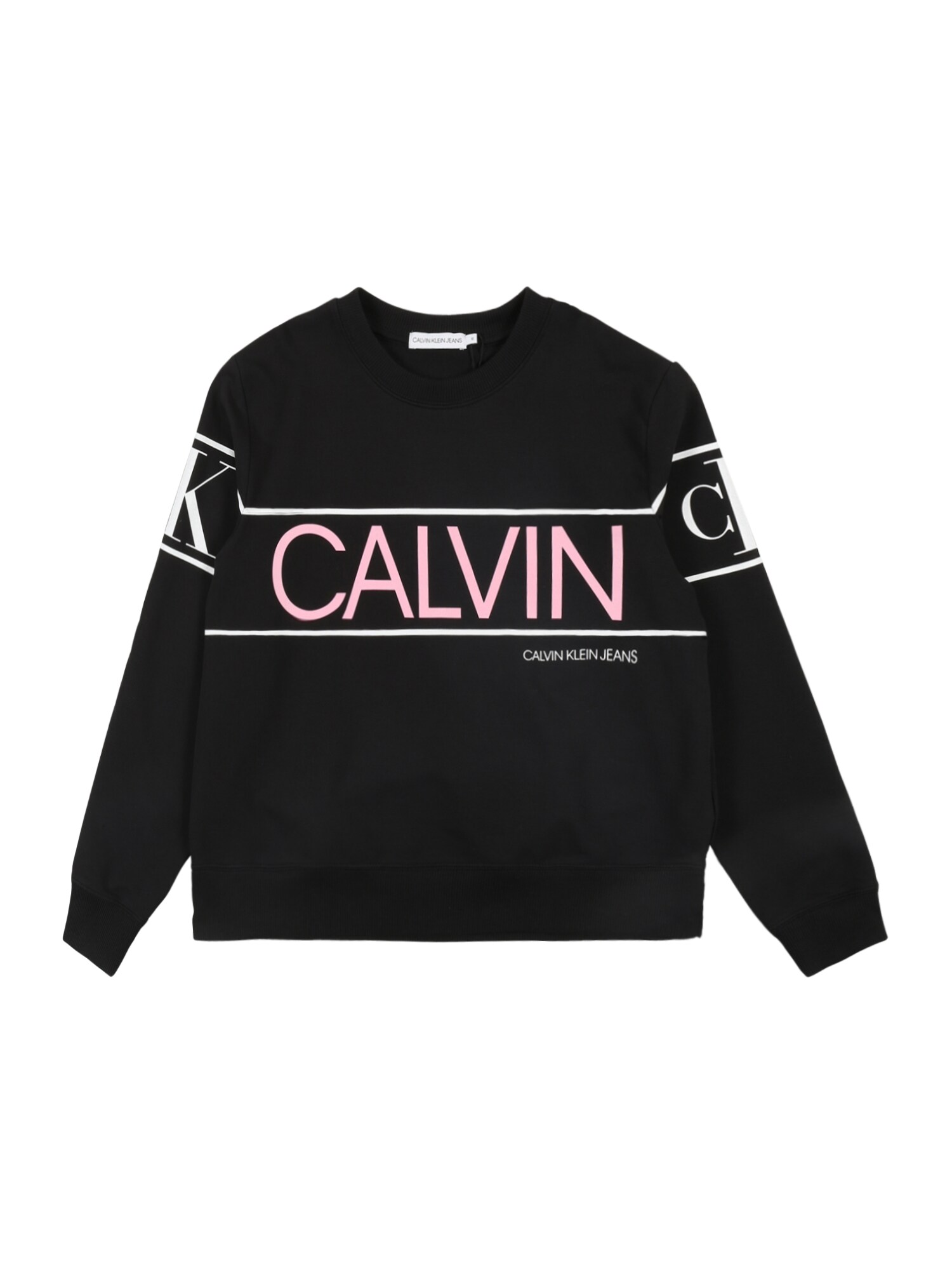 Calvin Klein Jeans Megztinis be užsegimo  juoda / šviesiai rožinė